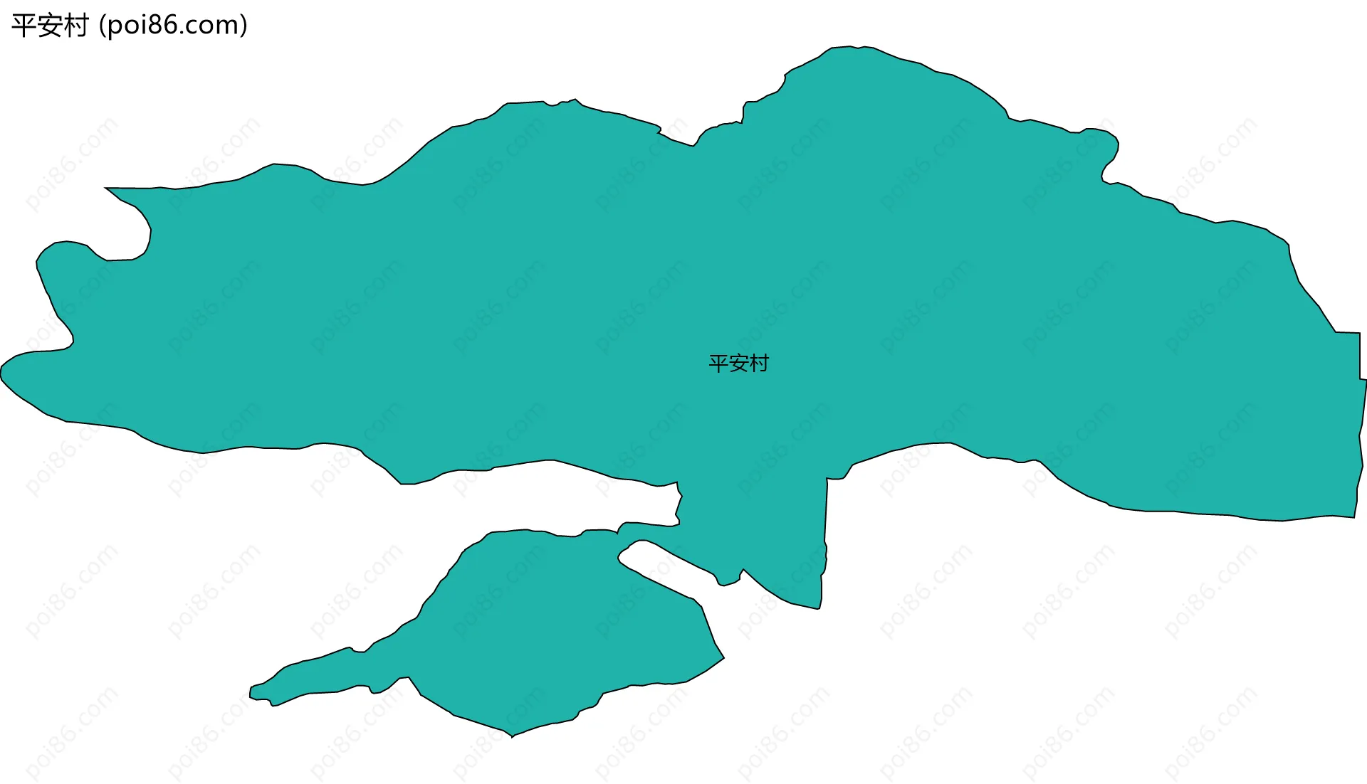 平安村边界地图