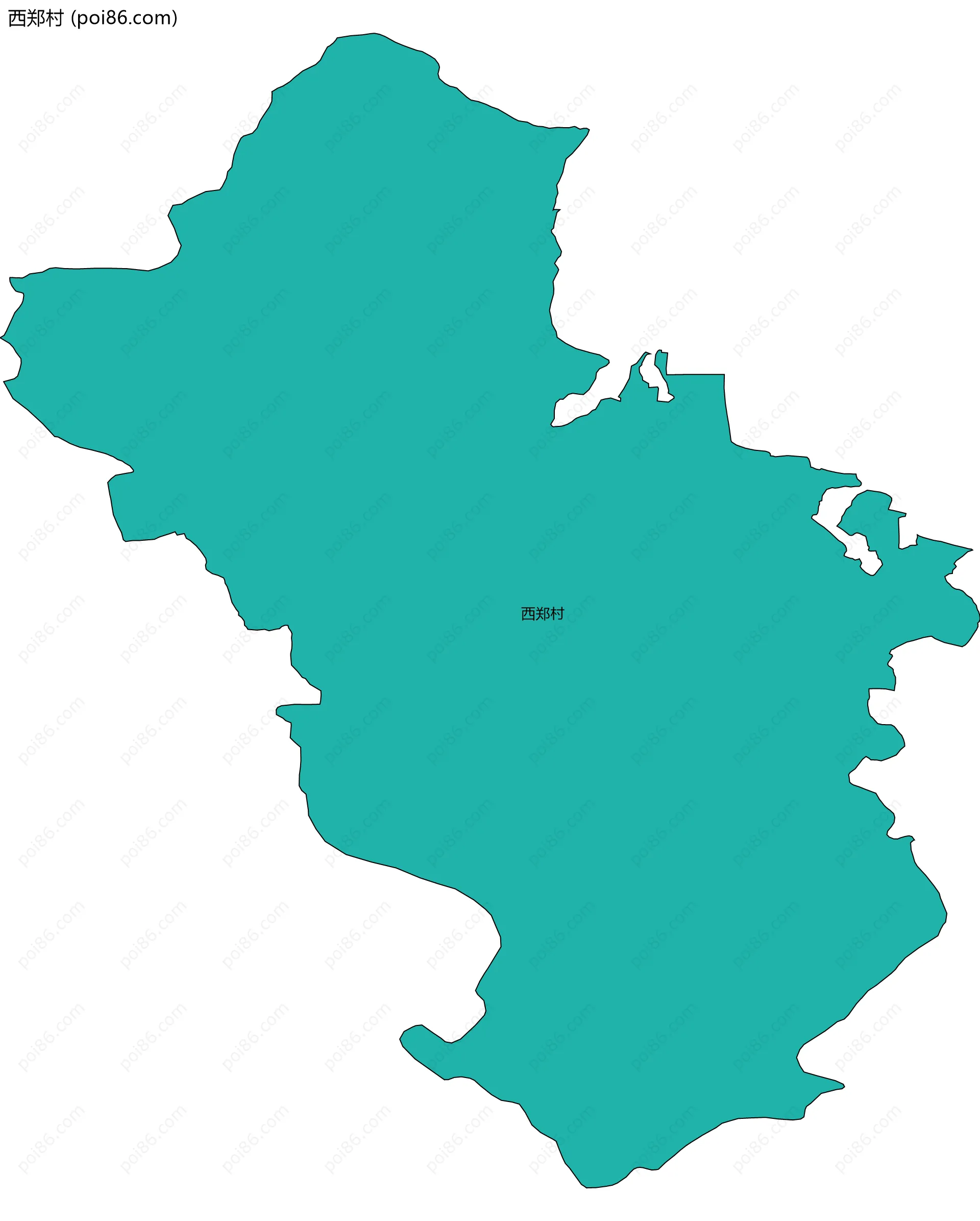 西郑村边界地图