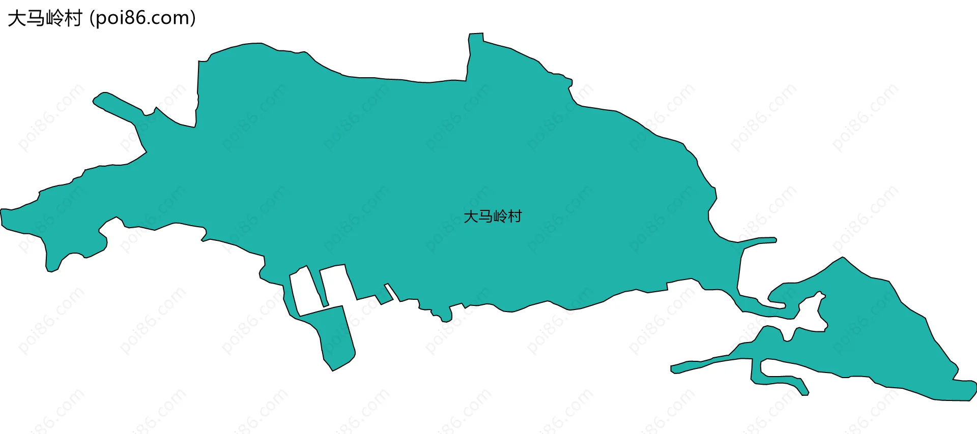 大马岭村边界地图