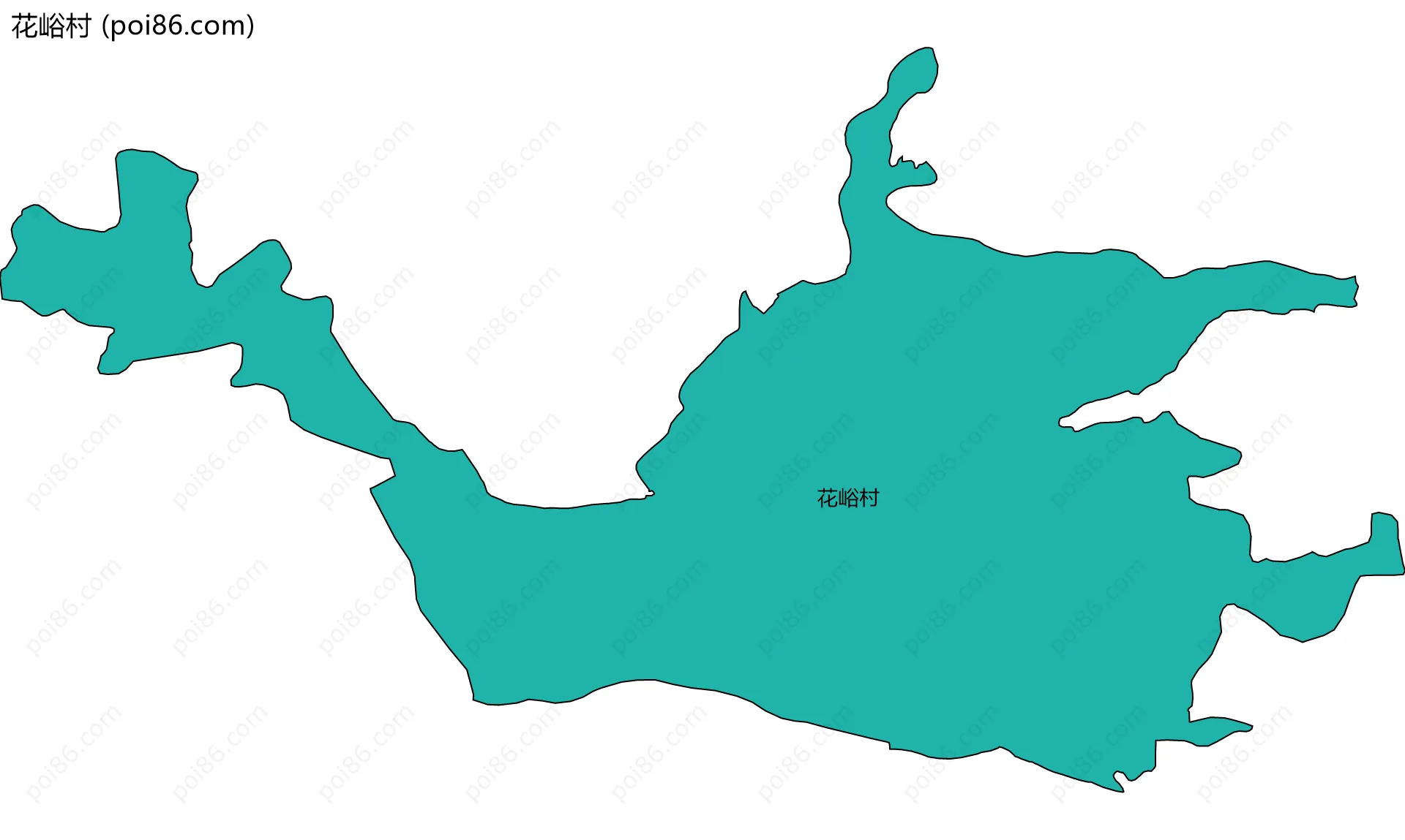 花峪村边界地图