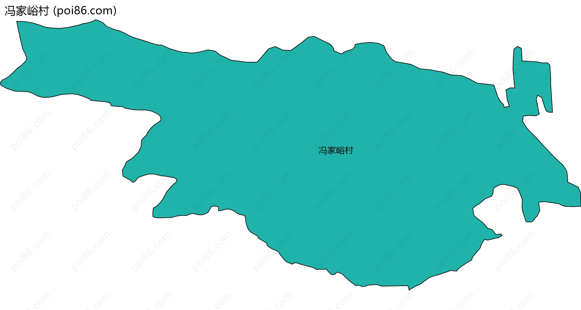 冯家峪村边界地图