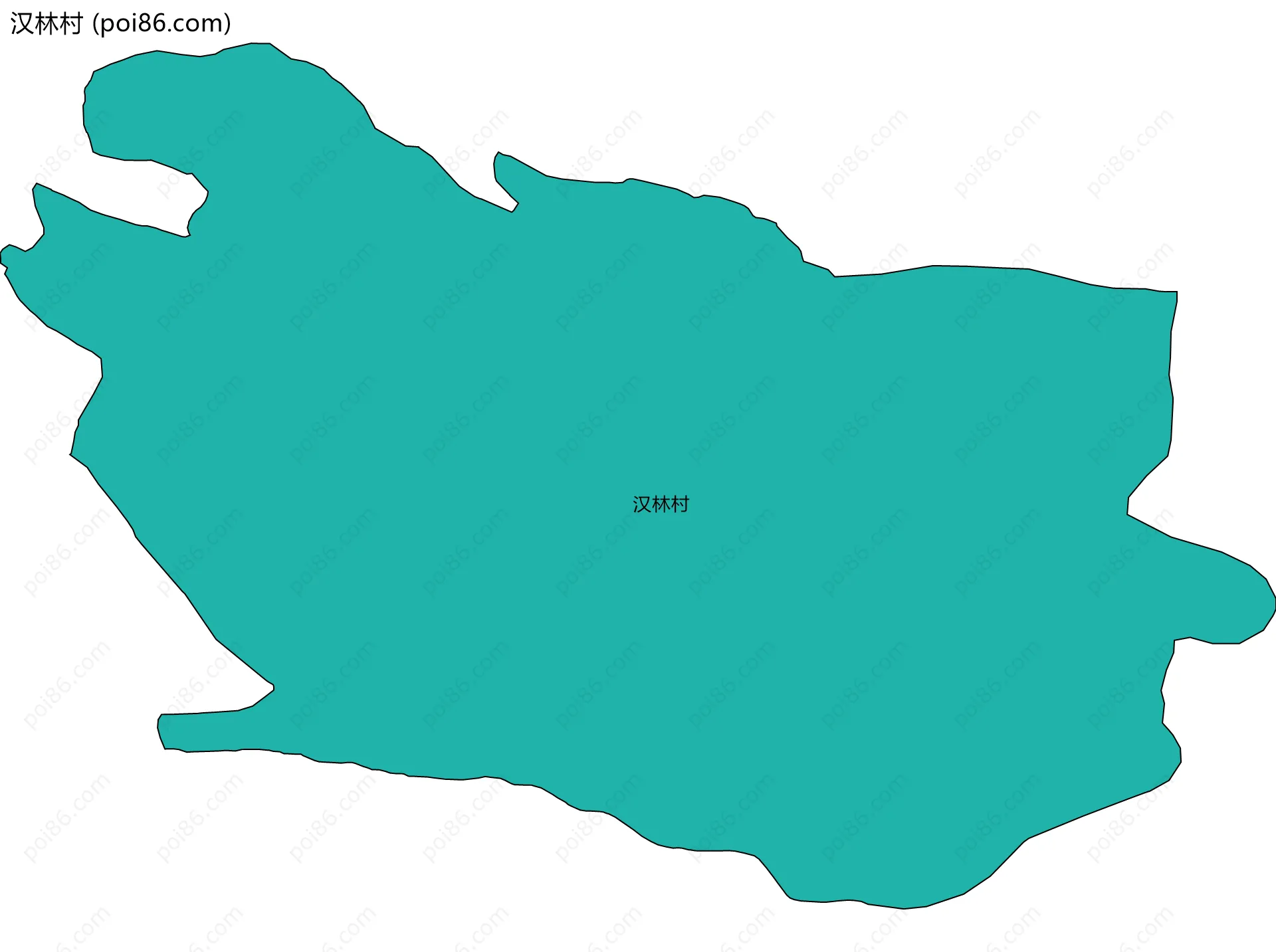 汉林村边界地图