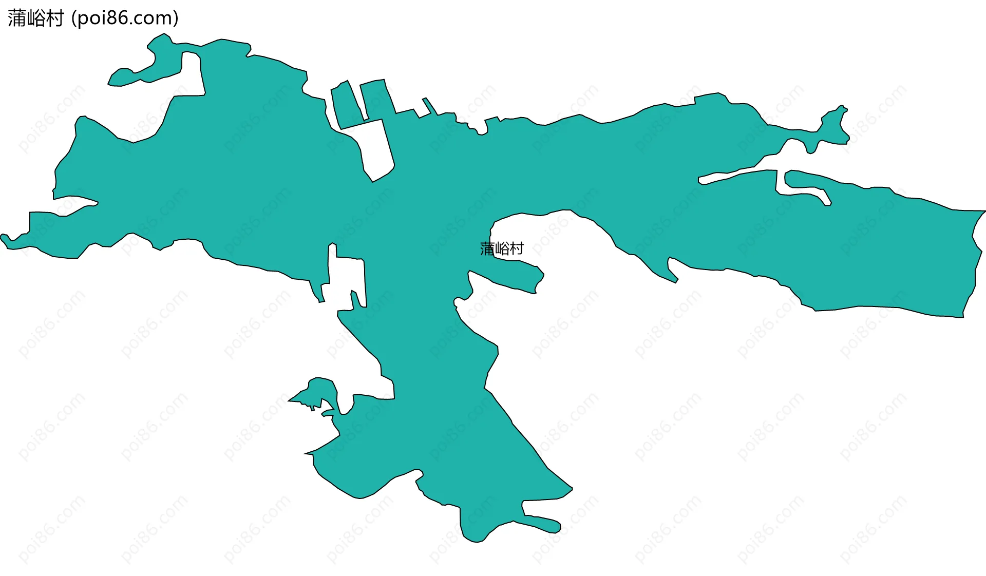 蒲峪村边界地图