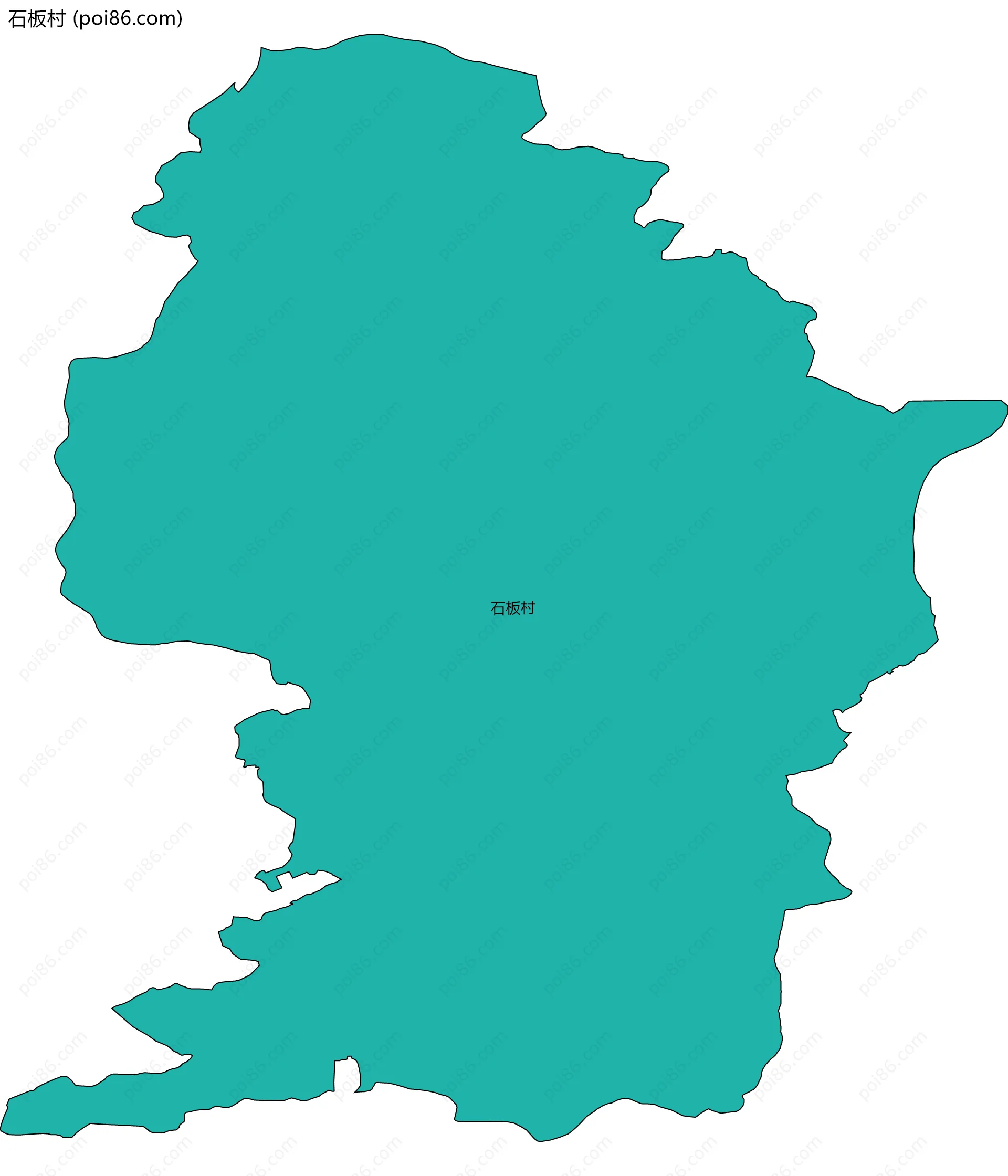 石板村边界地图