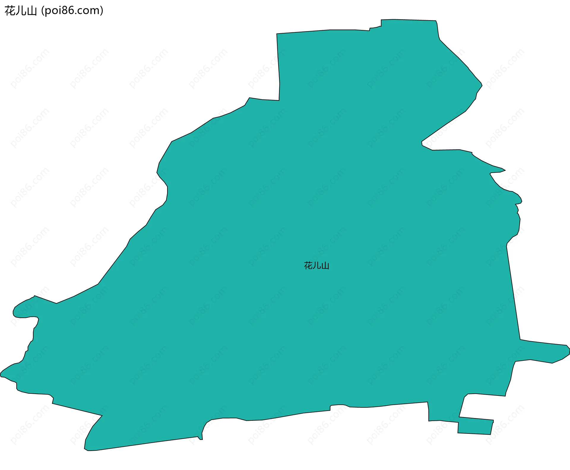 花儿山边界地图