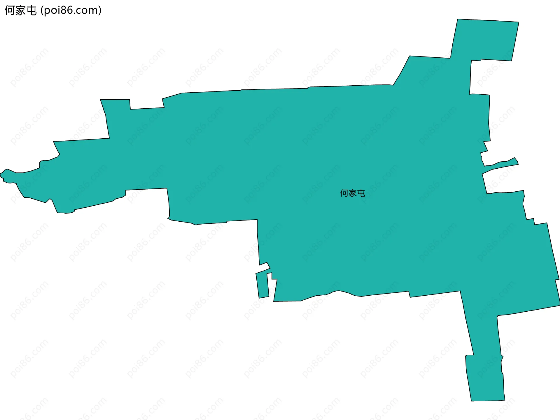 何家屯边界地图