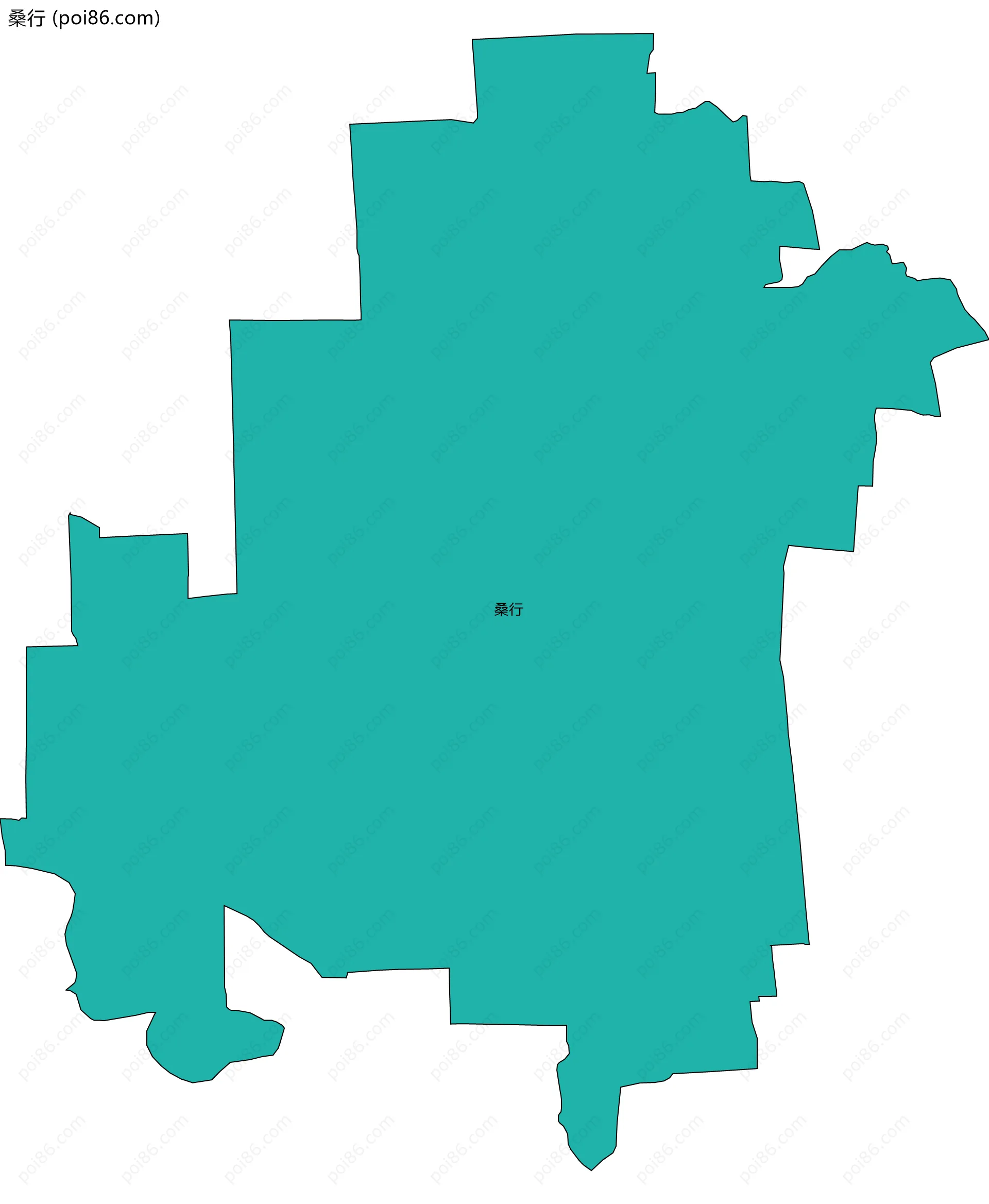 桑行边界地图