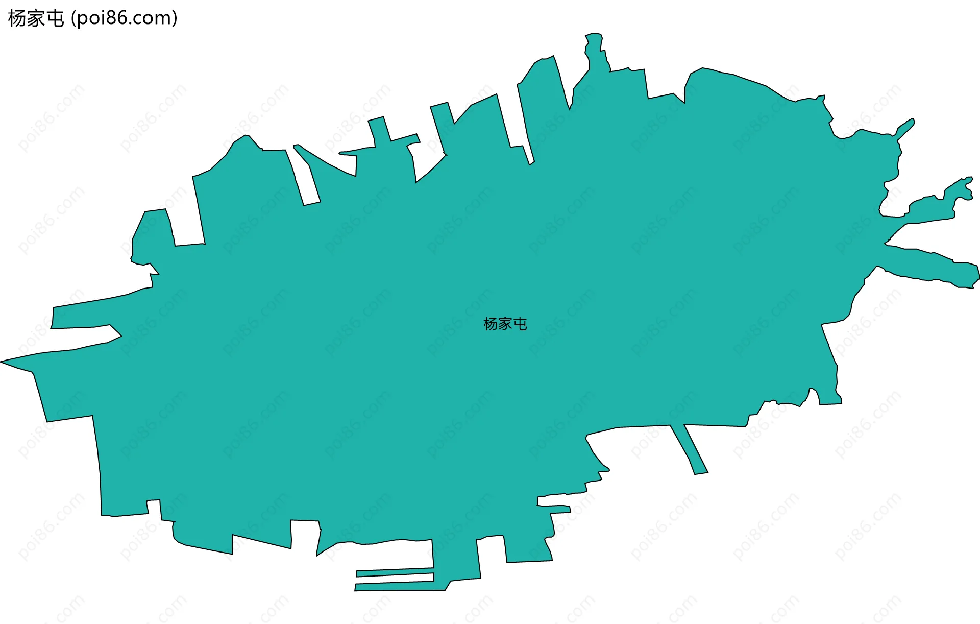 杨家屯边界地图