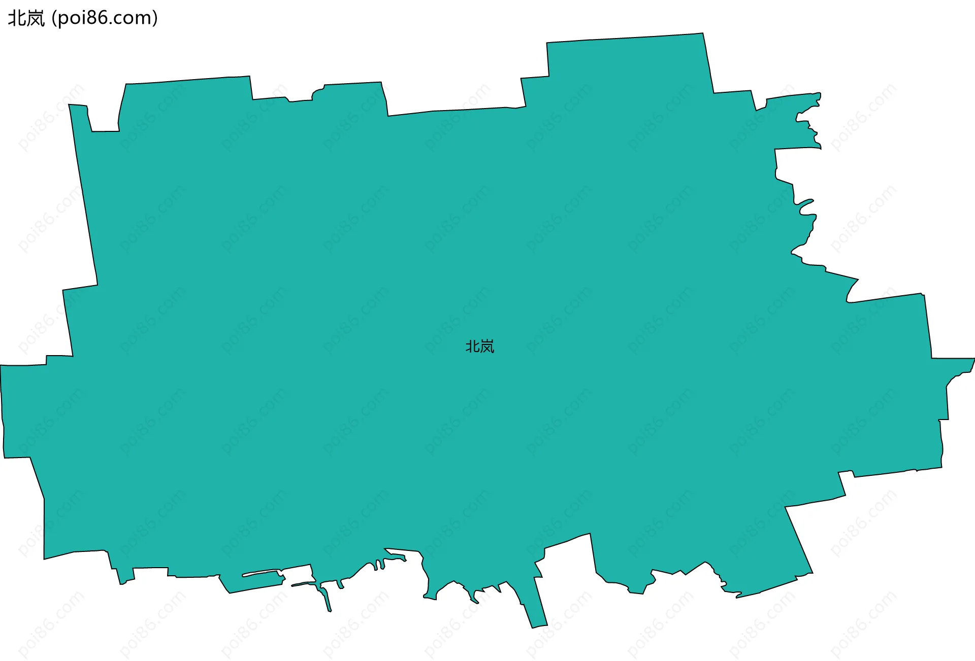 北岚边界地图