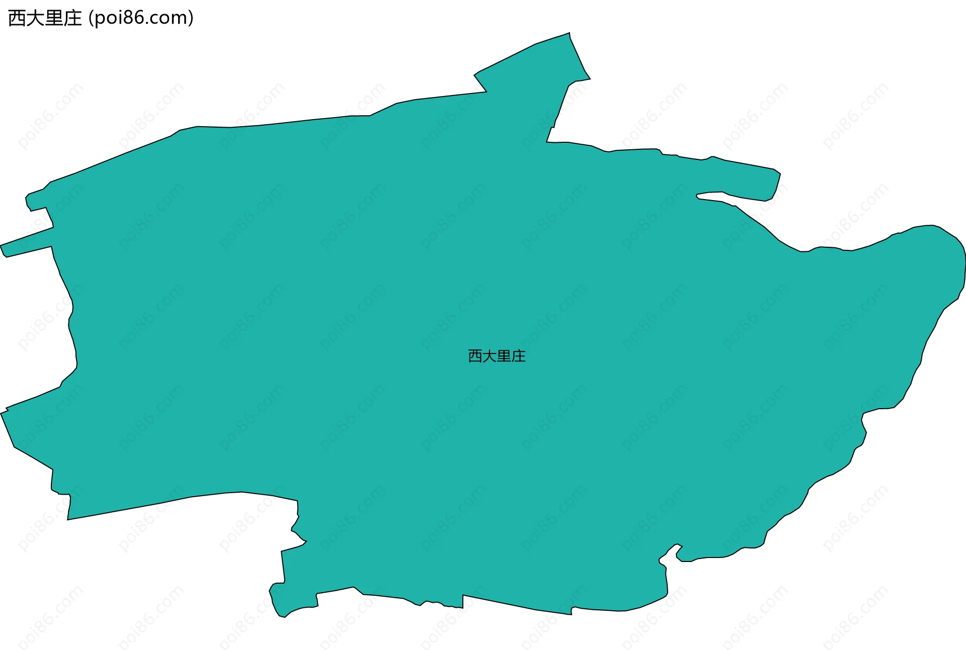 西大里庄边界地图