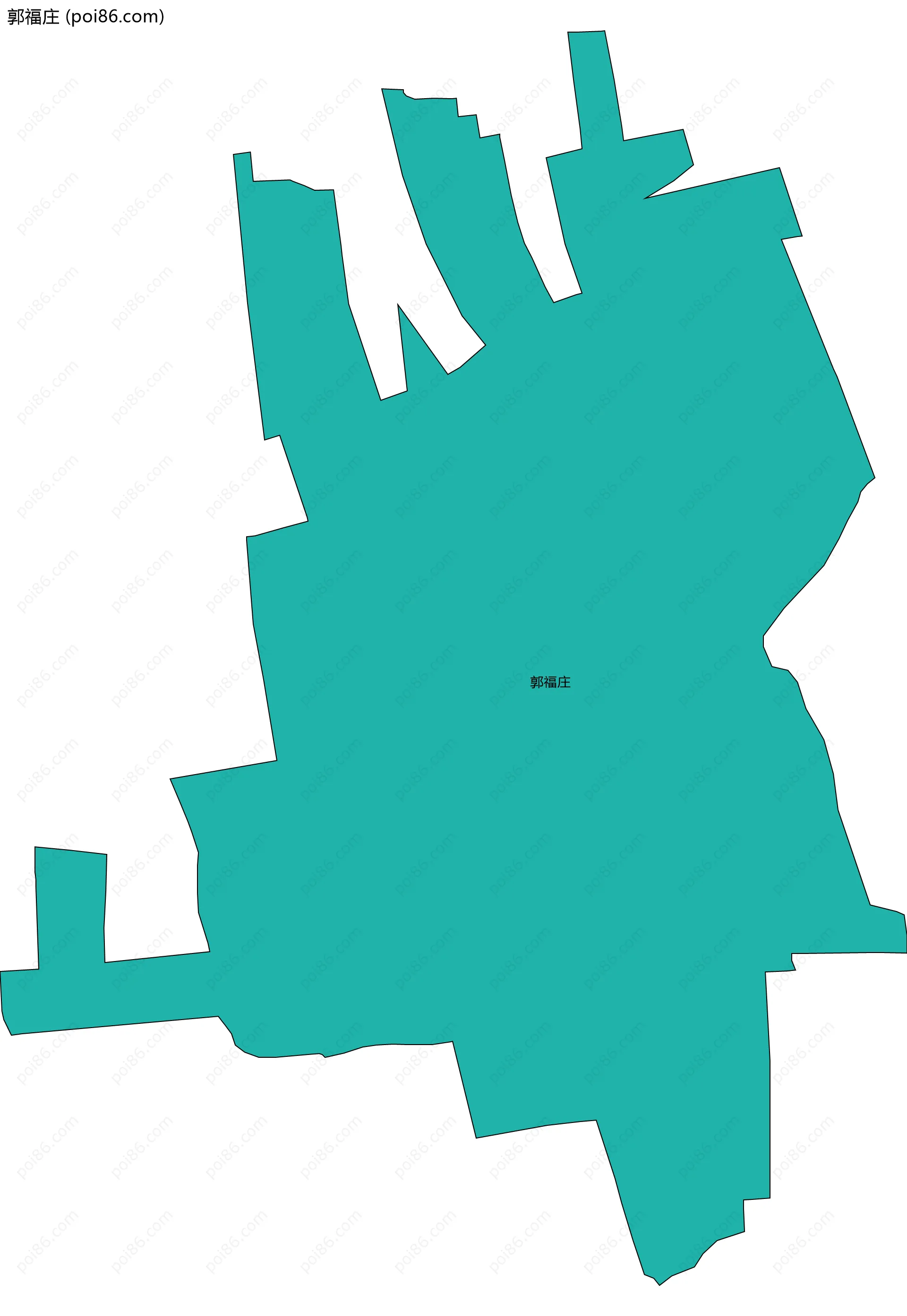 郭福庄边界地图