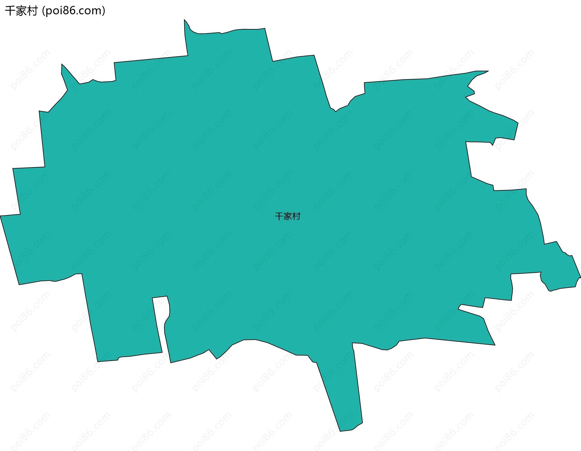千家村边界地图