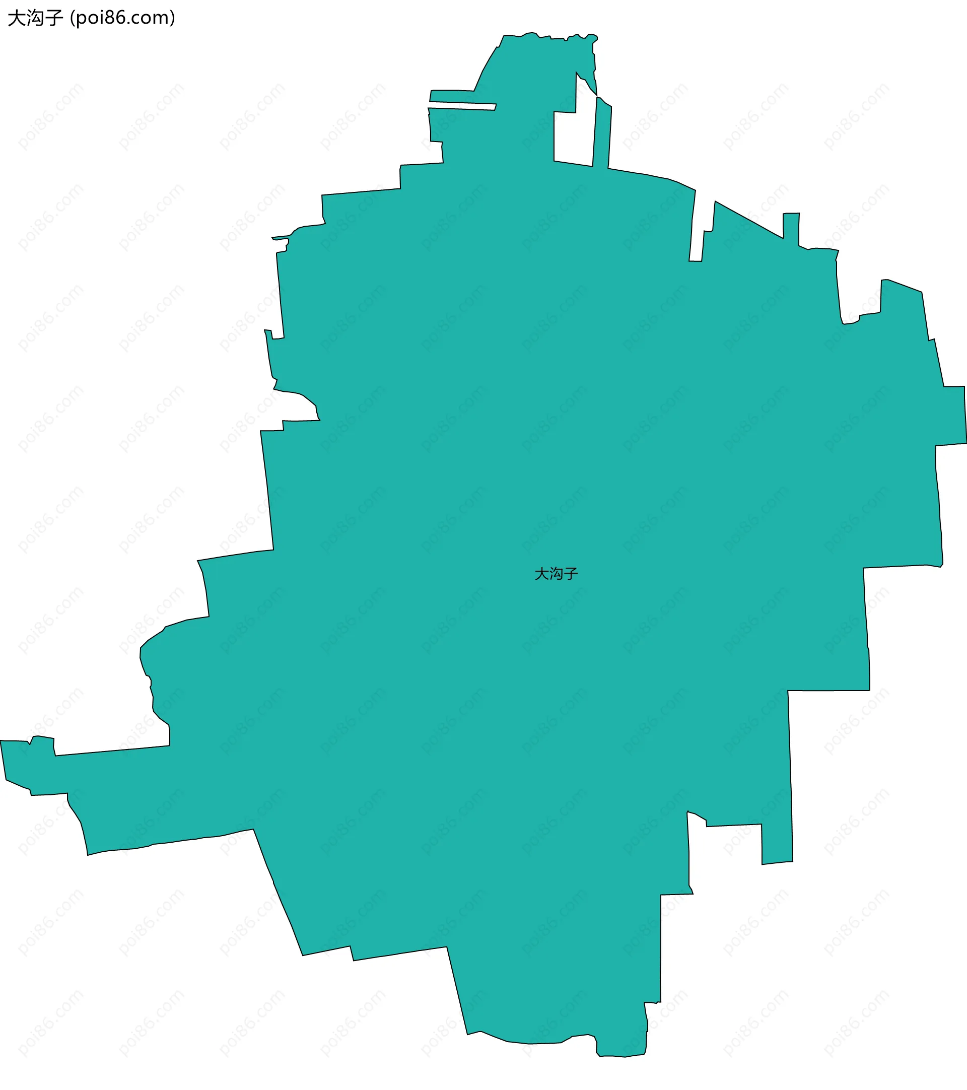 大沟子边界地图