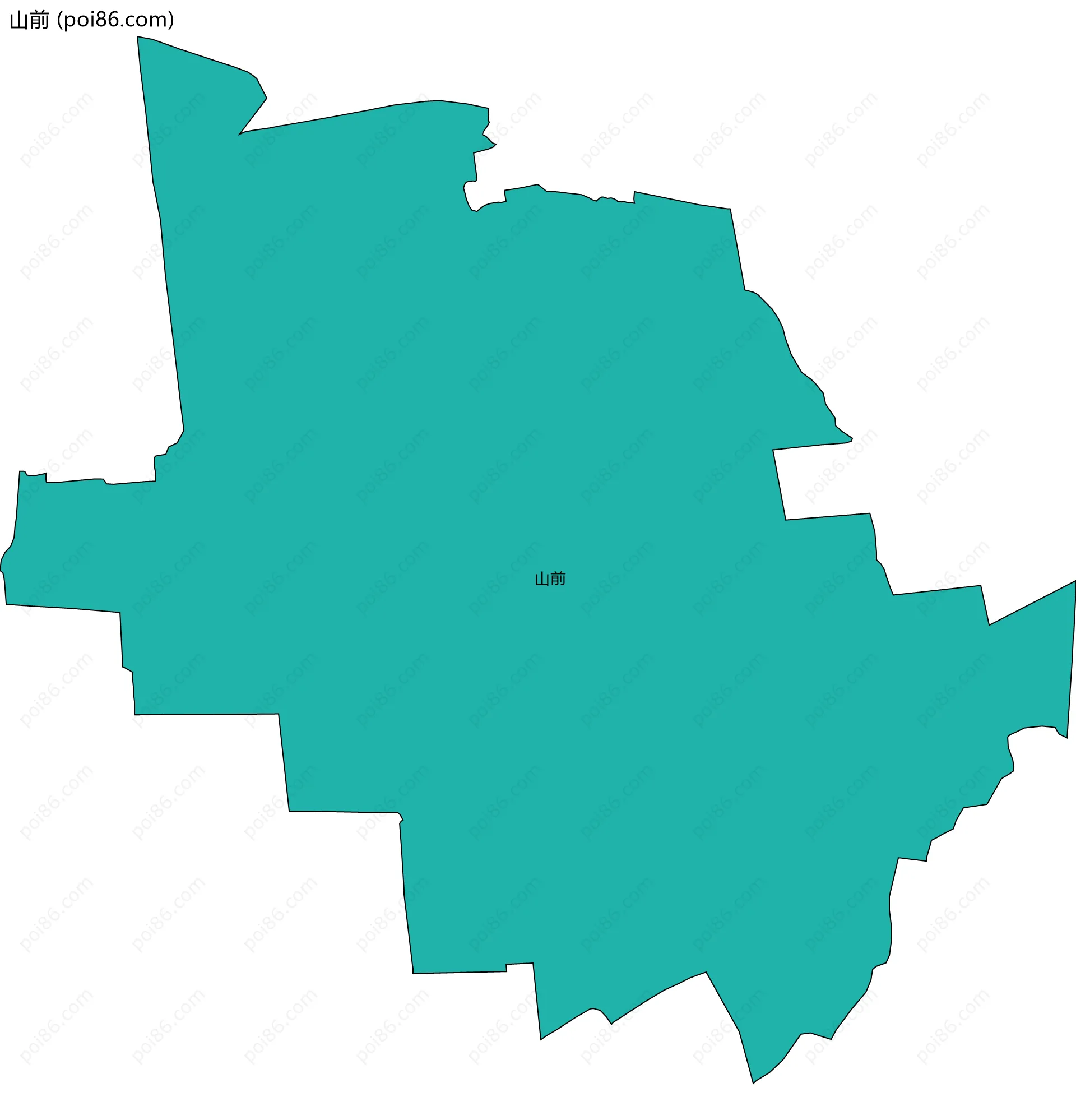 山前边界地图