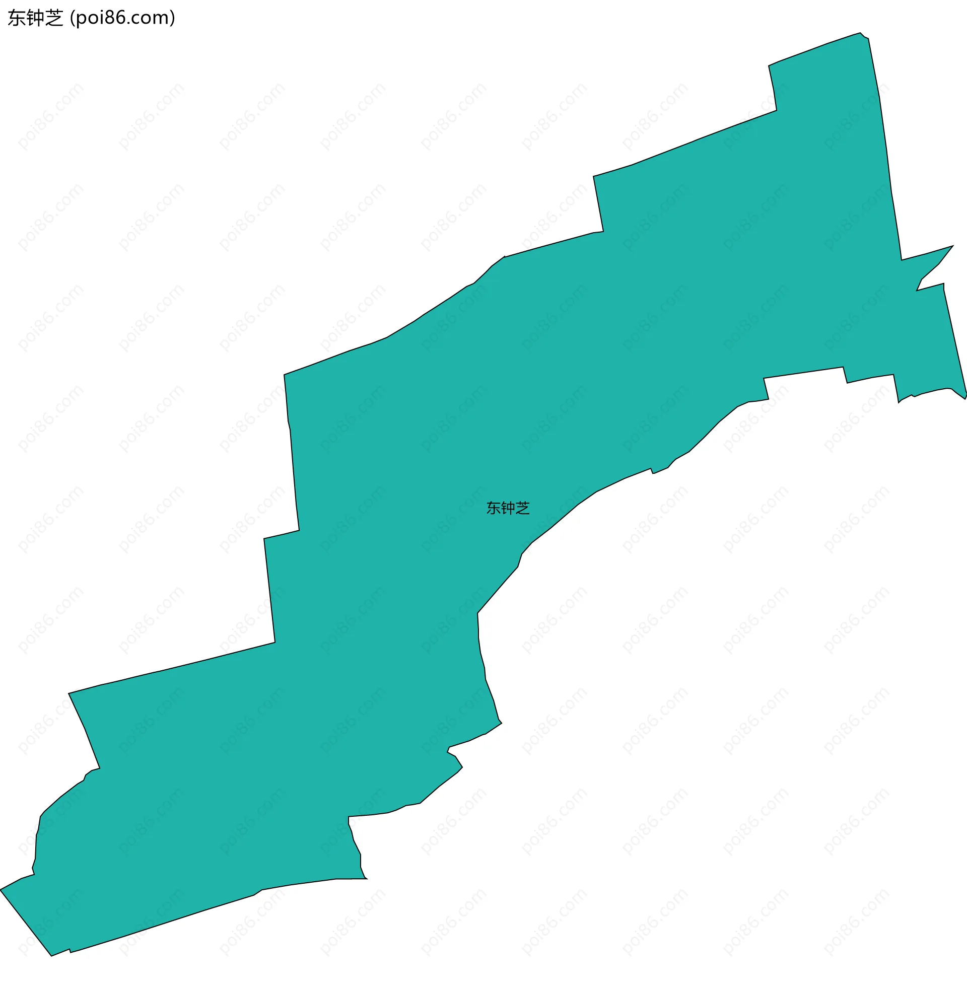 东钟芝边界地图