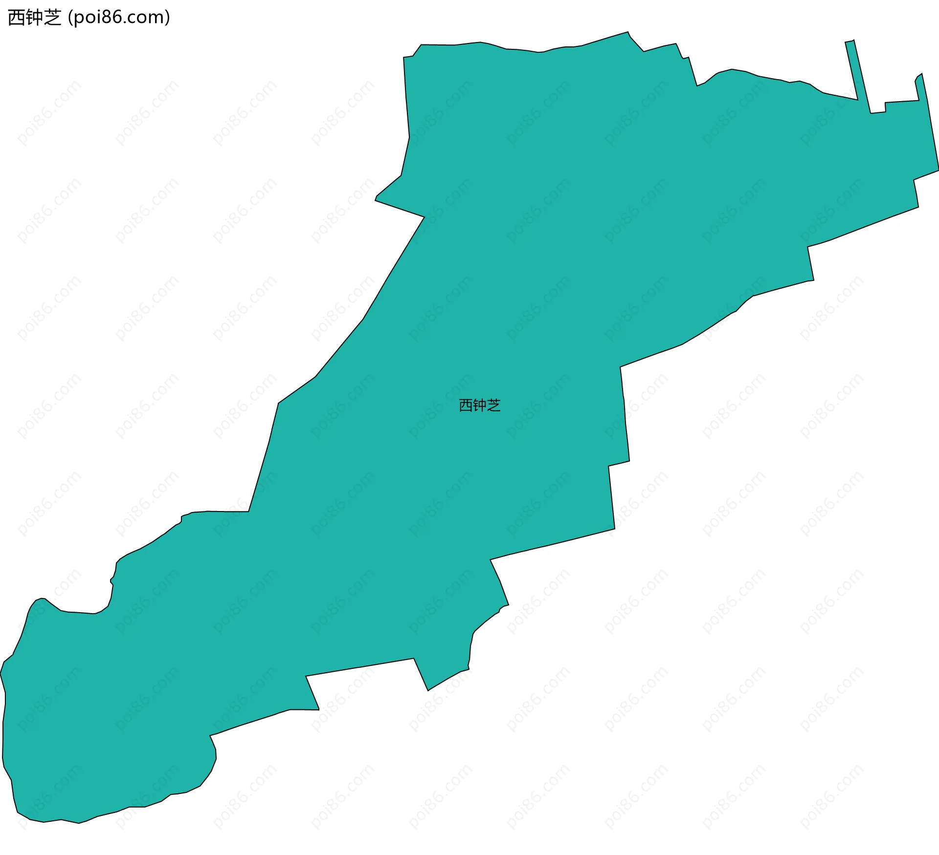 西钟芝边界地图