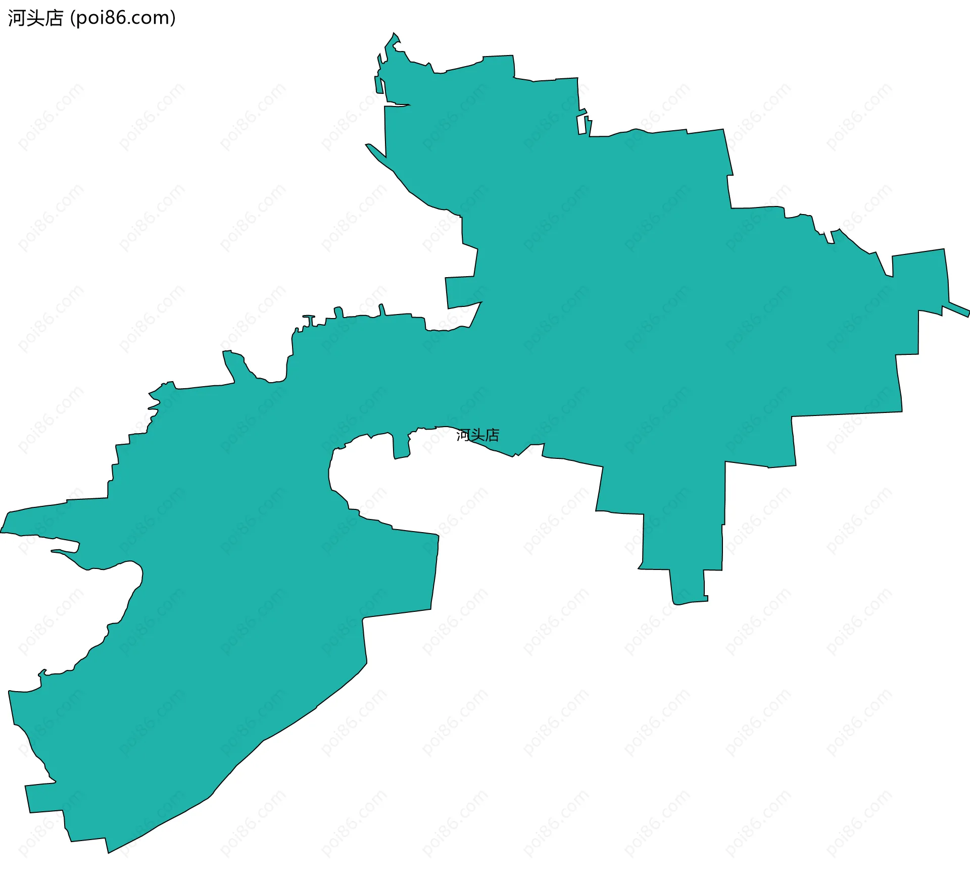河头店边界地图