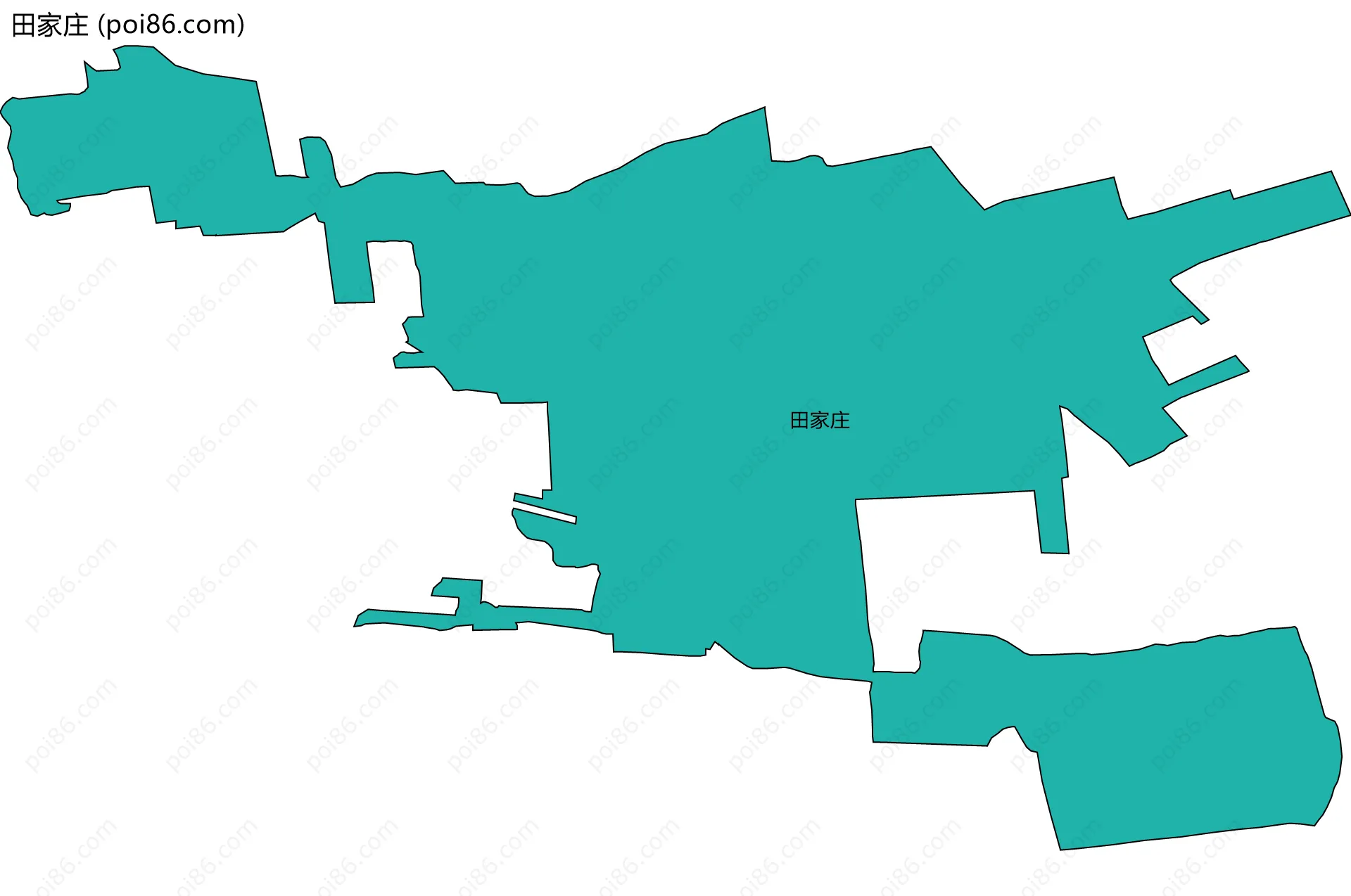 田家庄边界地图