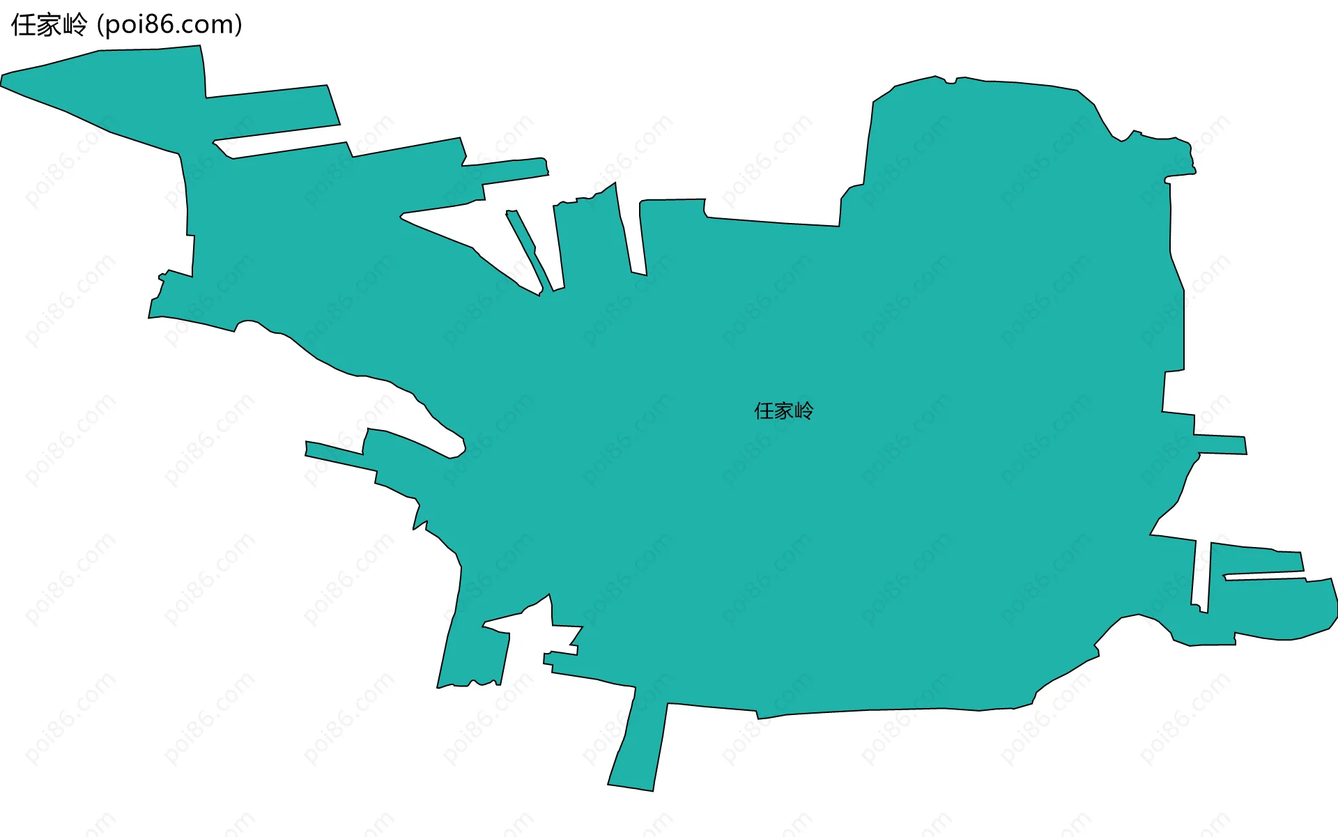 任家岭边界地图