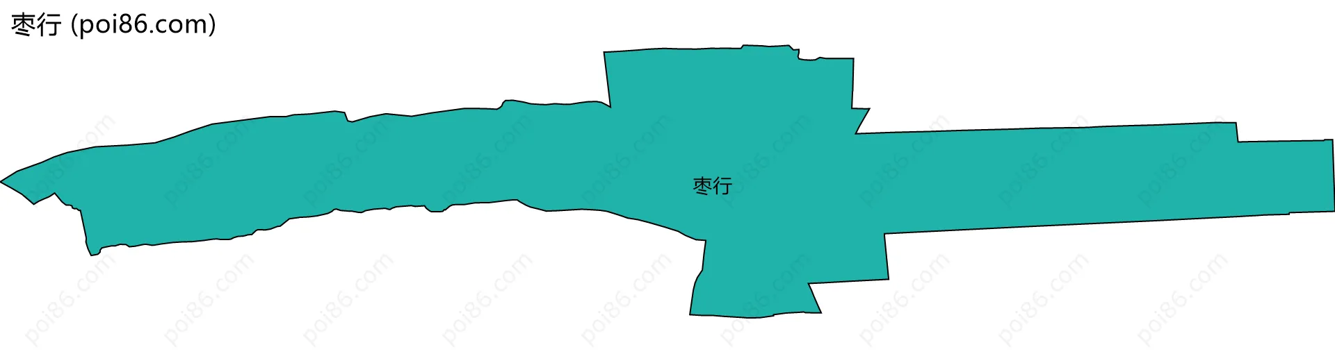 枣行边界地图