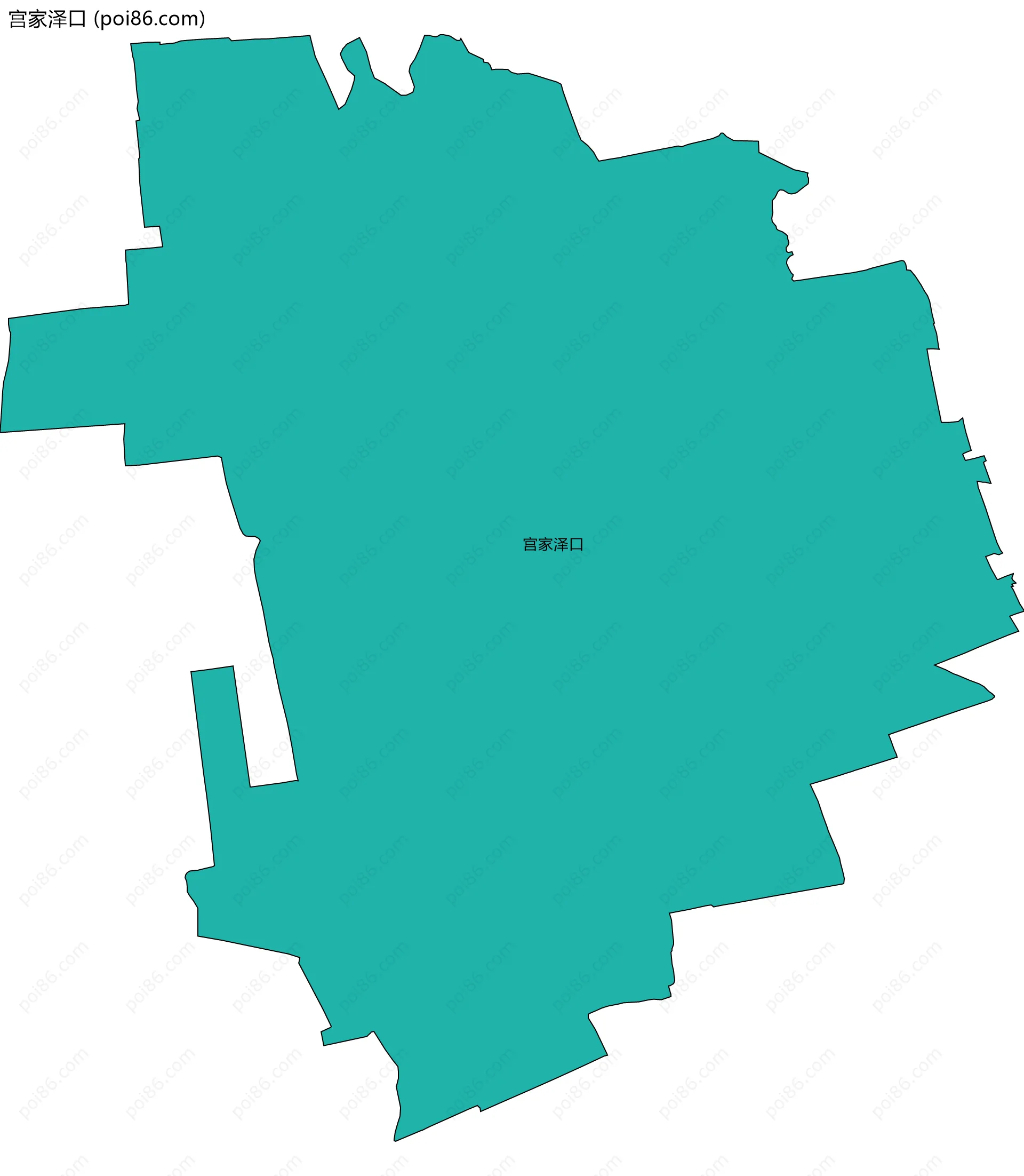 宫家泽口边界地图
