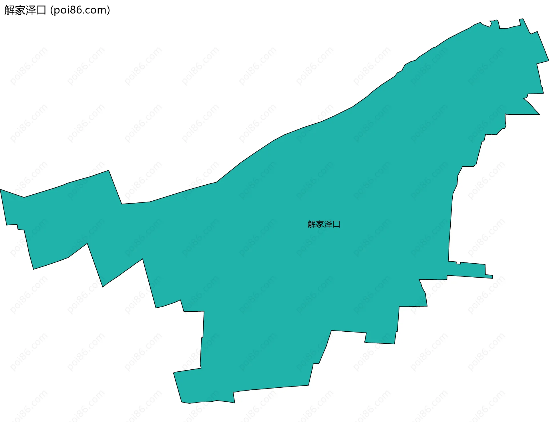 解家泽口边界地图