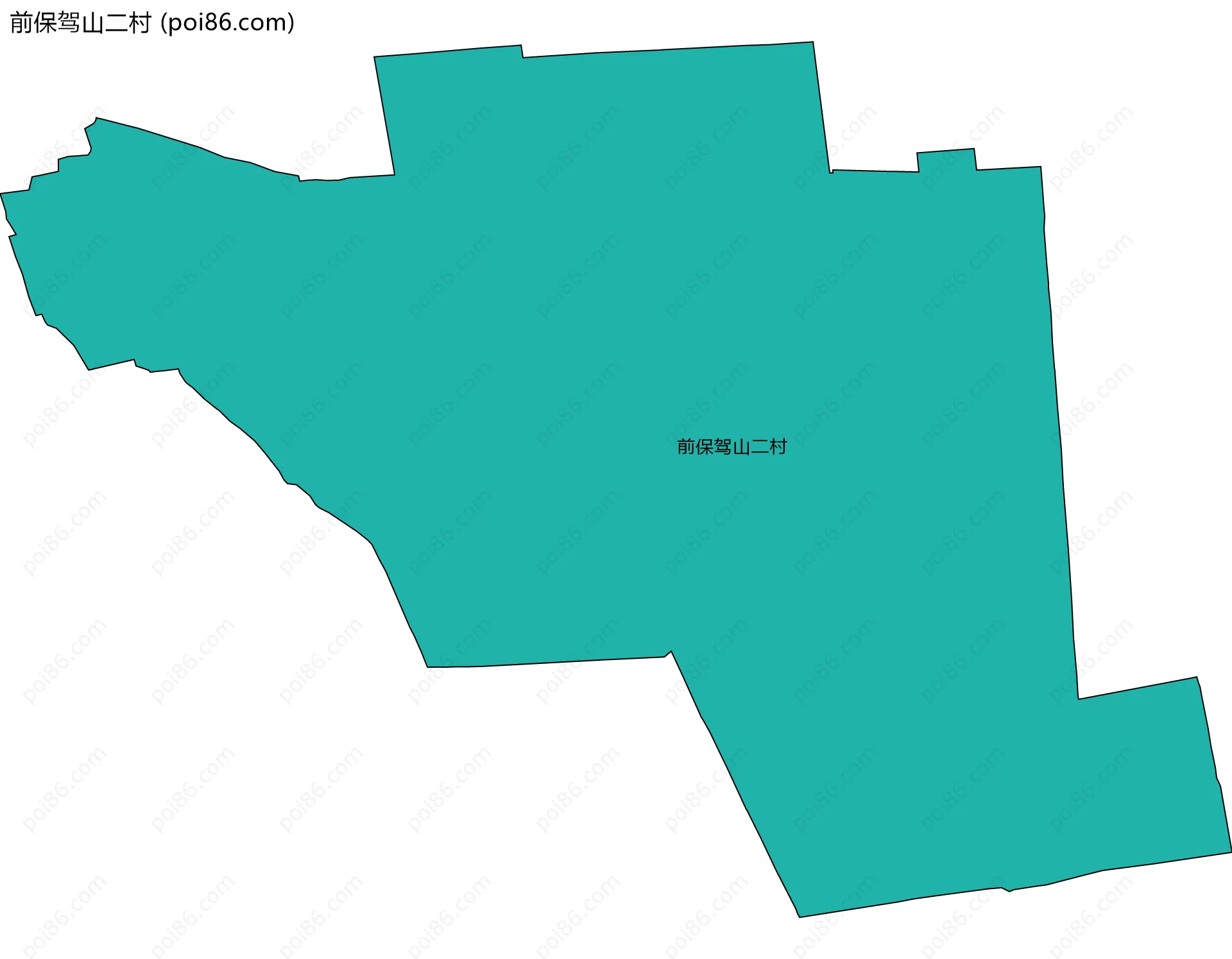 前保驾山二村边界地图