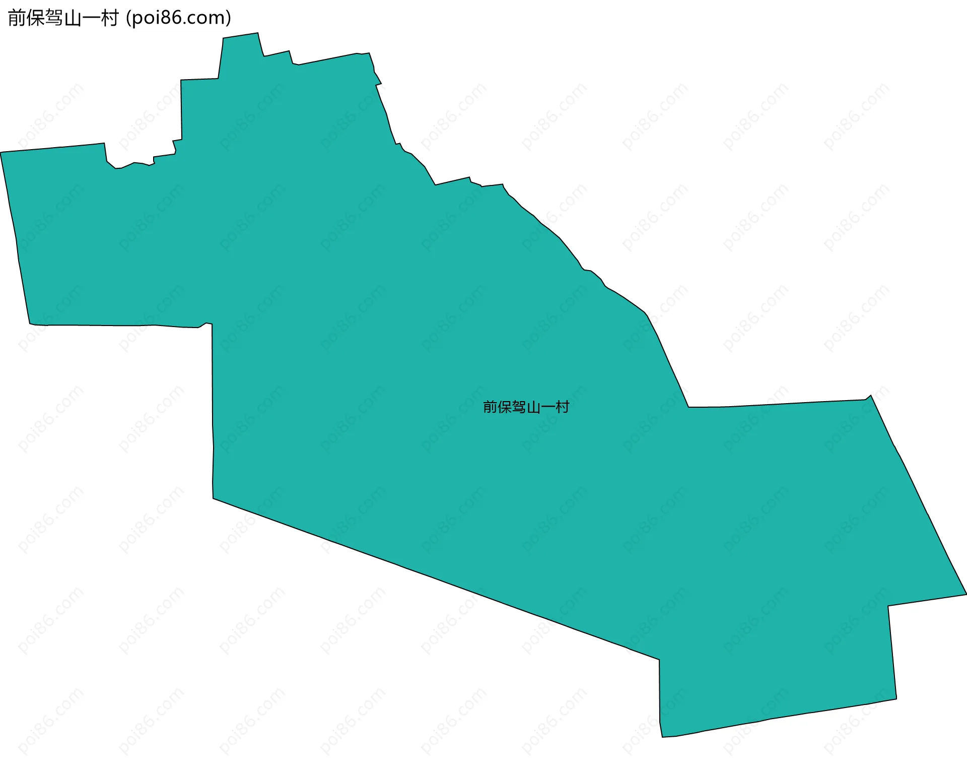 前保驾山一村边界地图