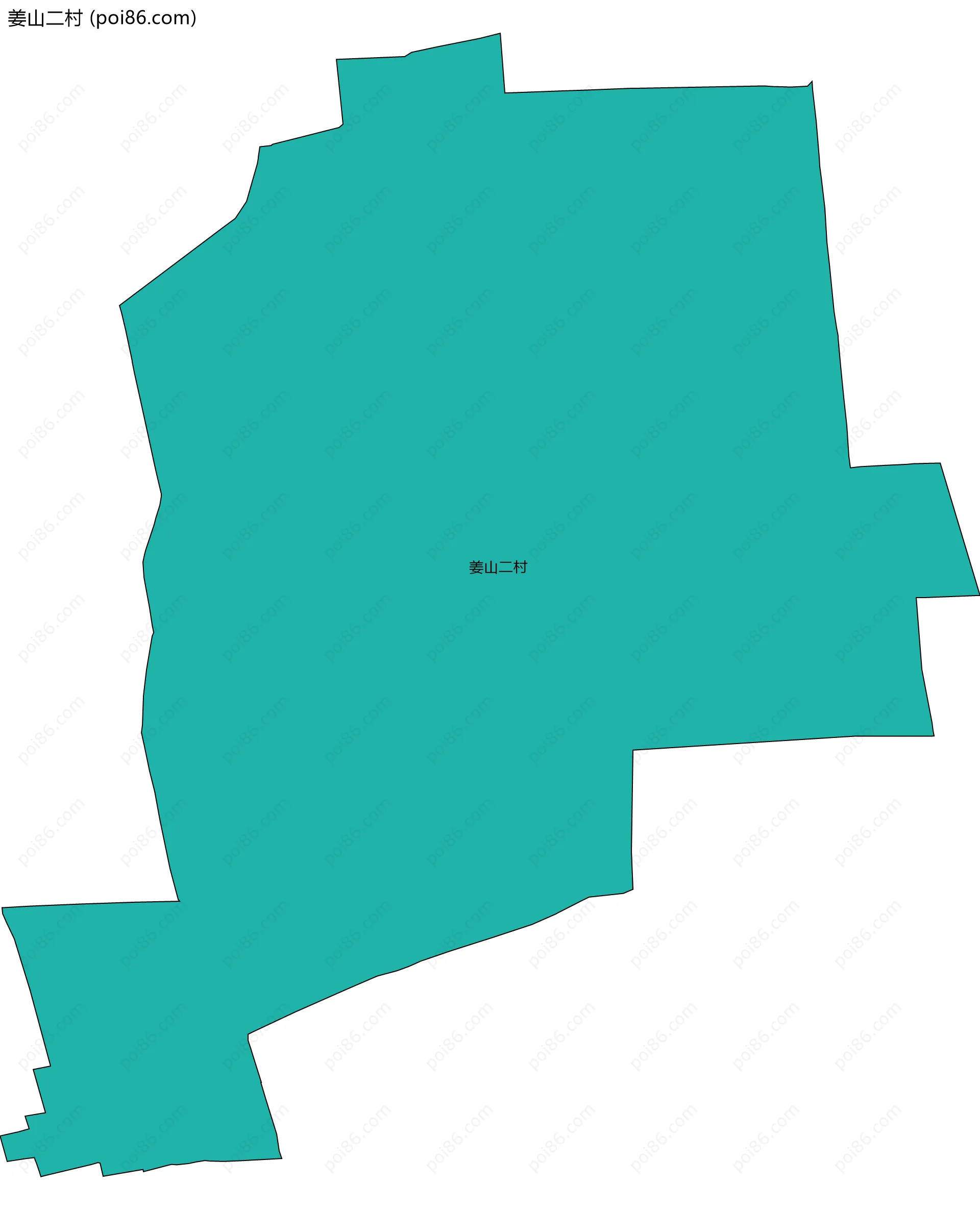 姜山二村边界地图