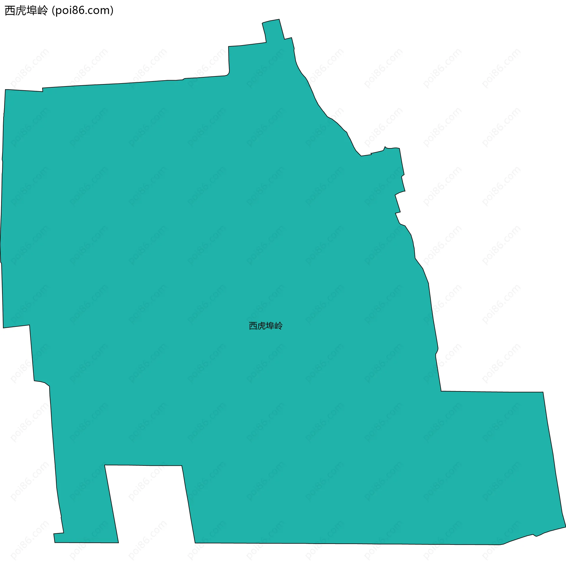 西虎埠岭边界地图