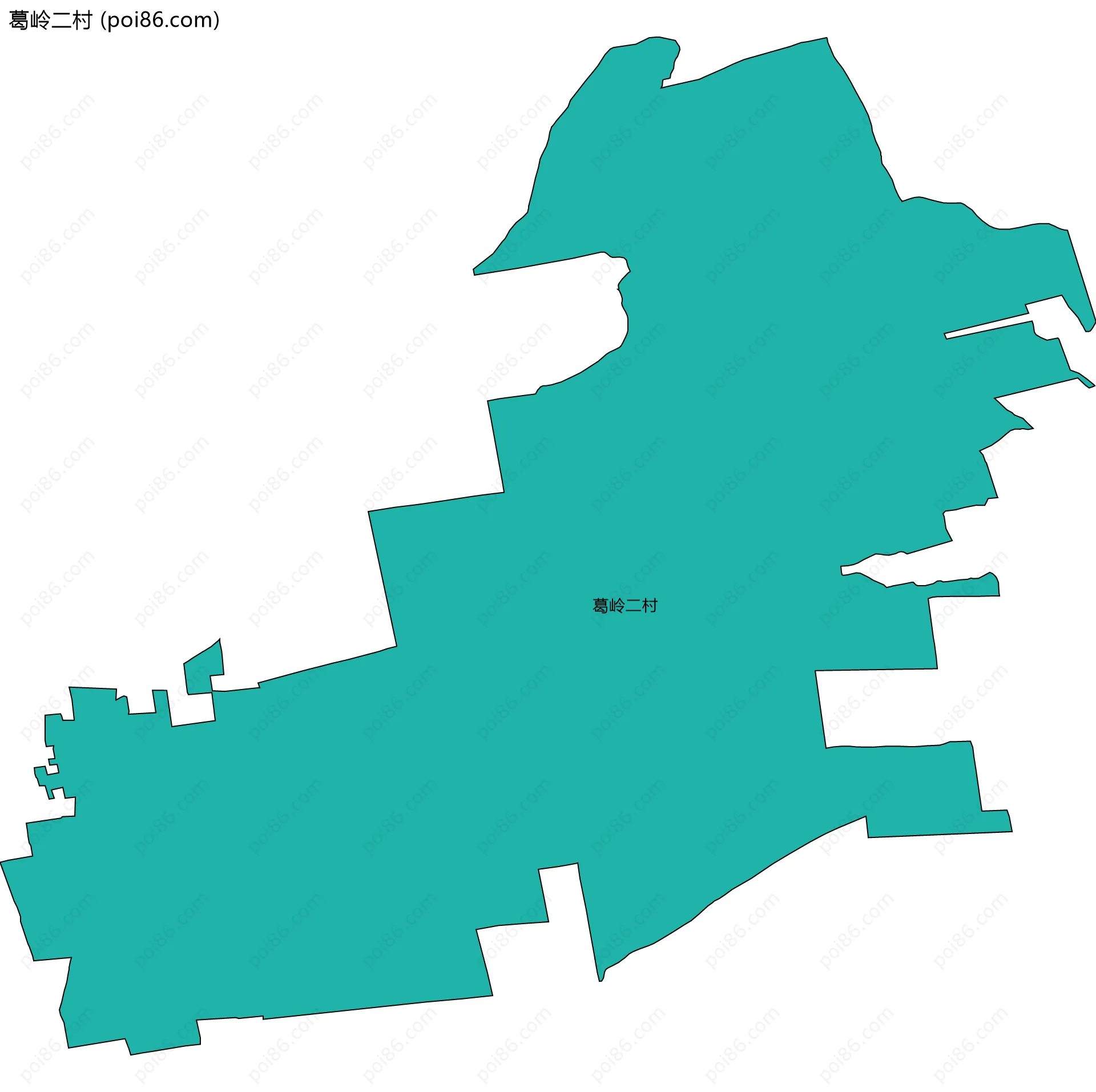 葛岭二村边界地图