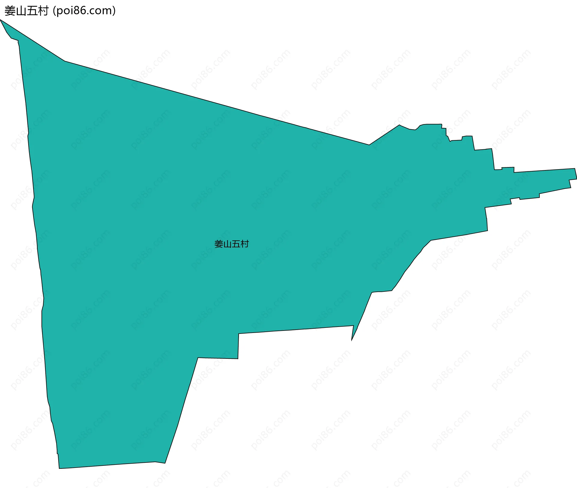 姜山五村边界地图