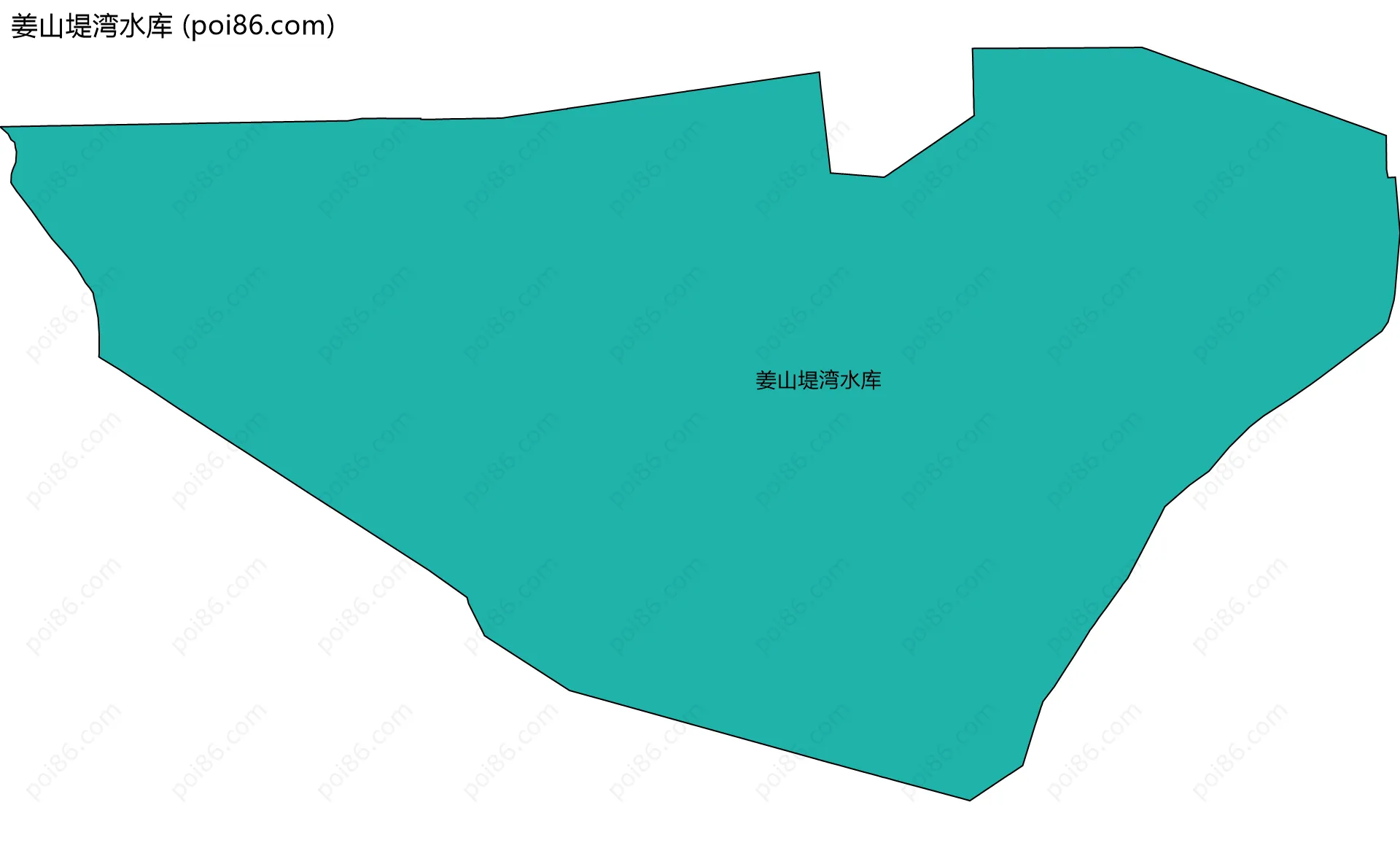 姜山堤湾水库边界地图