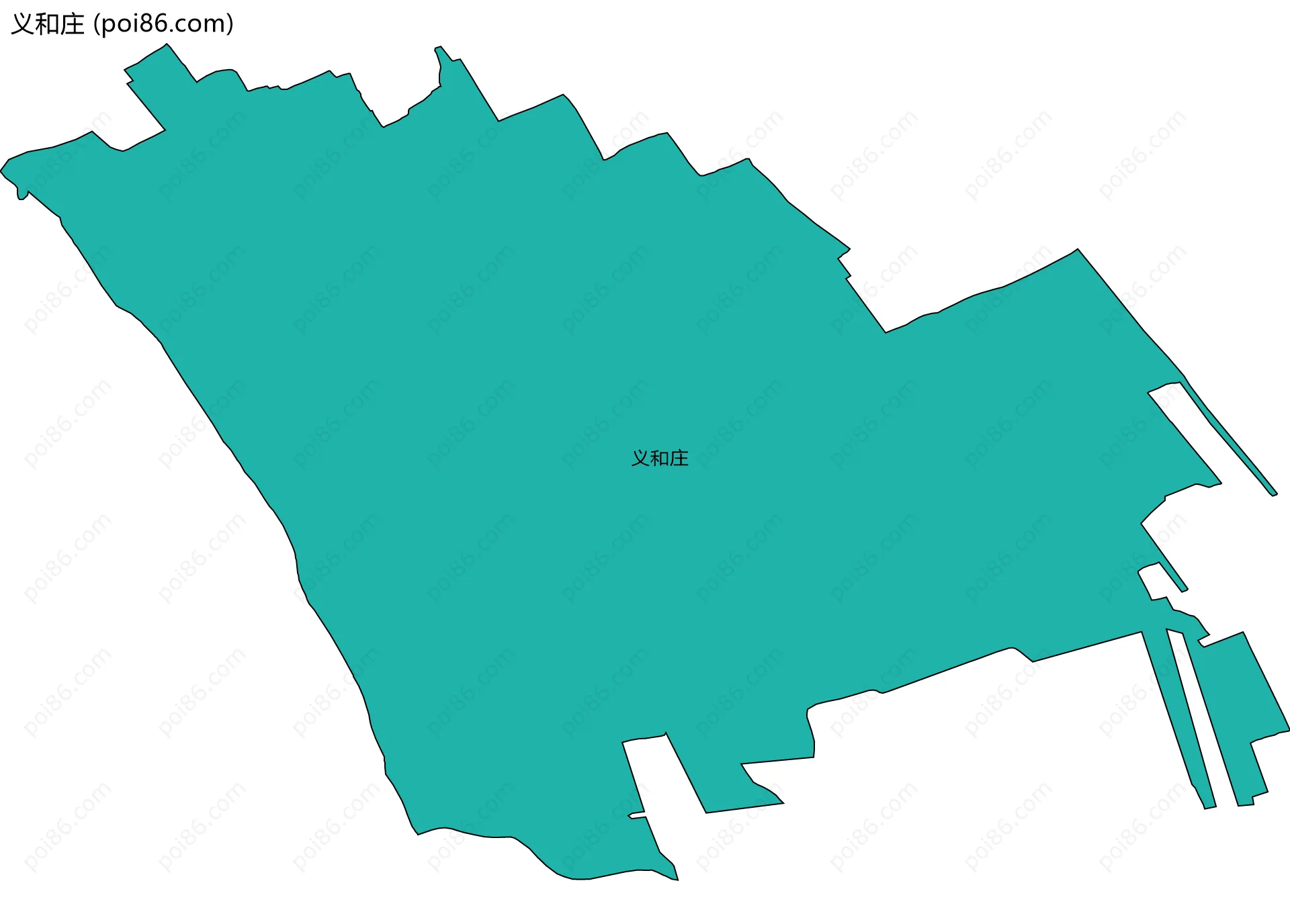 义和庄边界地图