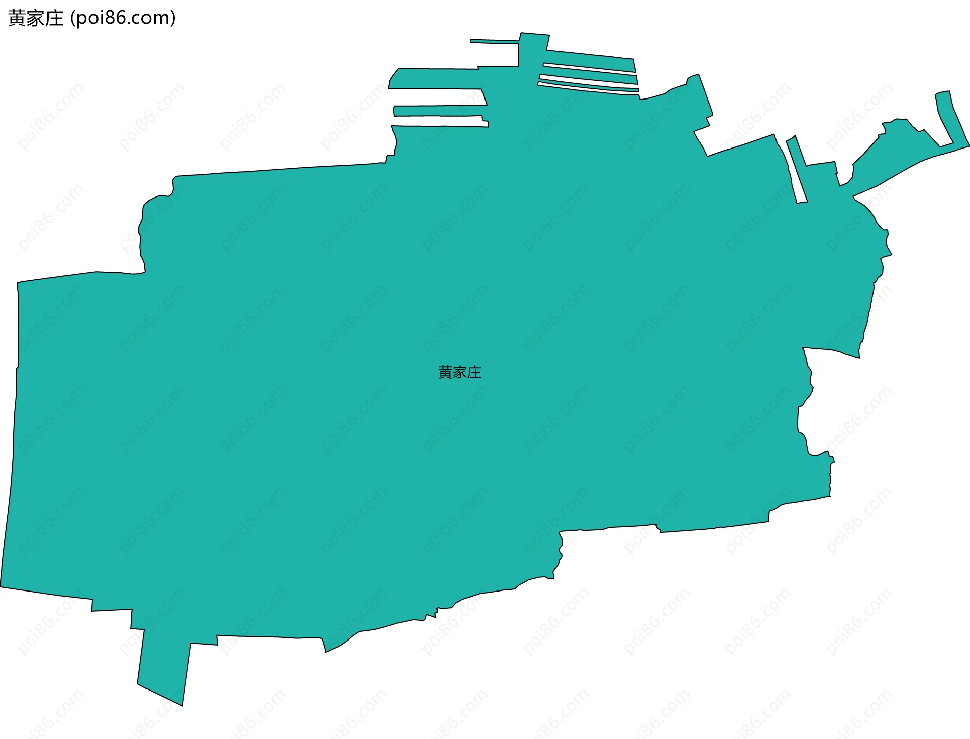 黄家庄边界地图