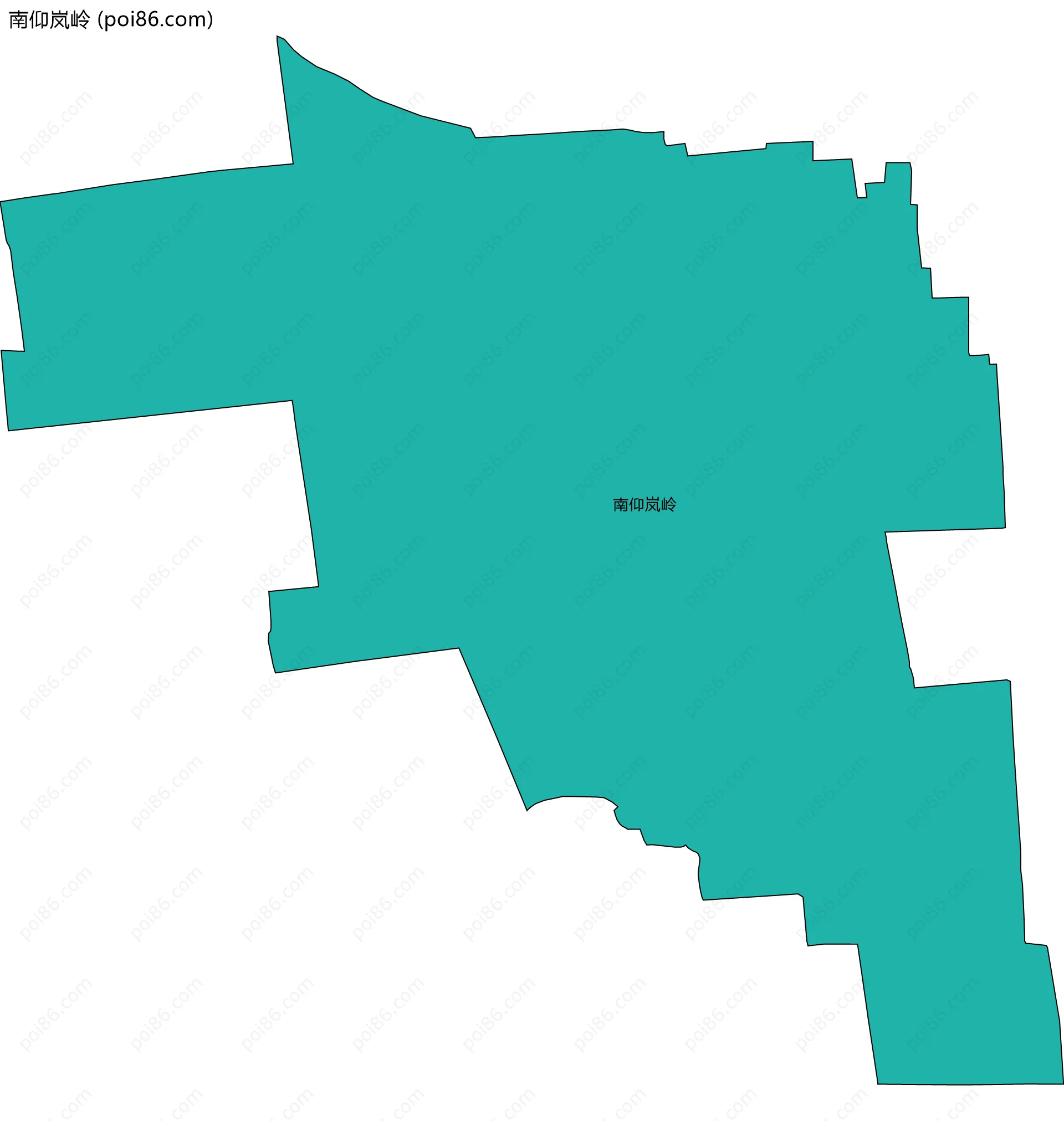 南仰岚岭边界地图