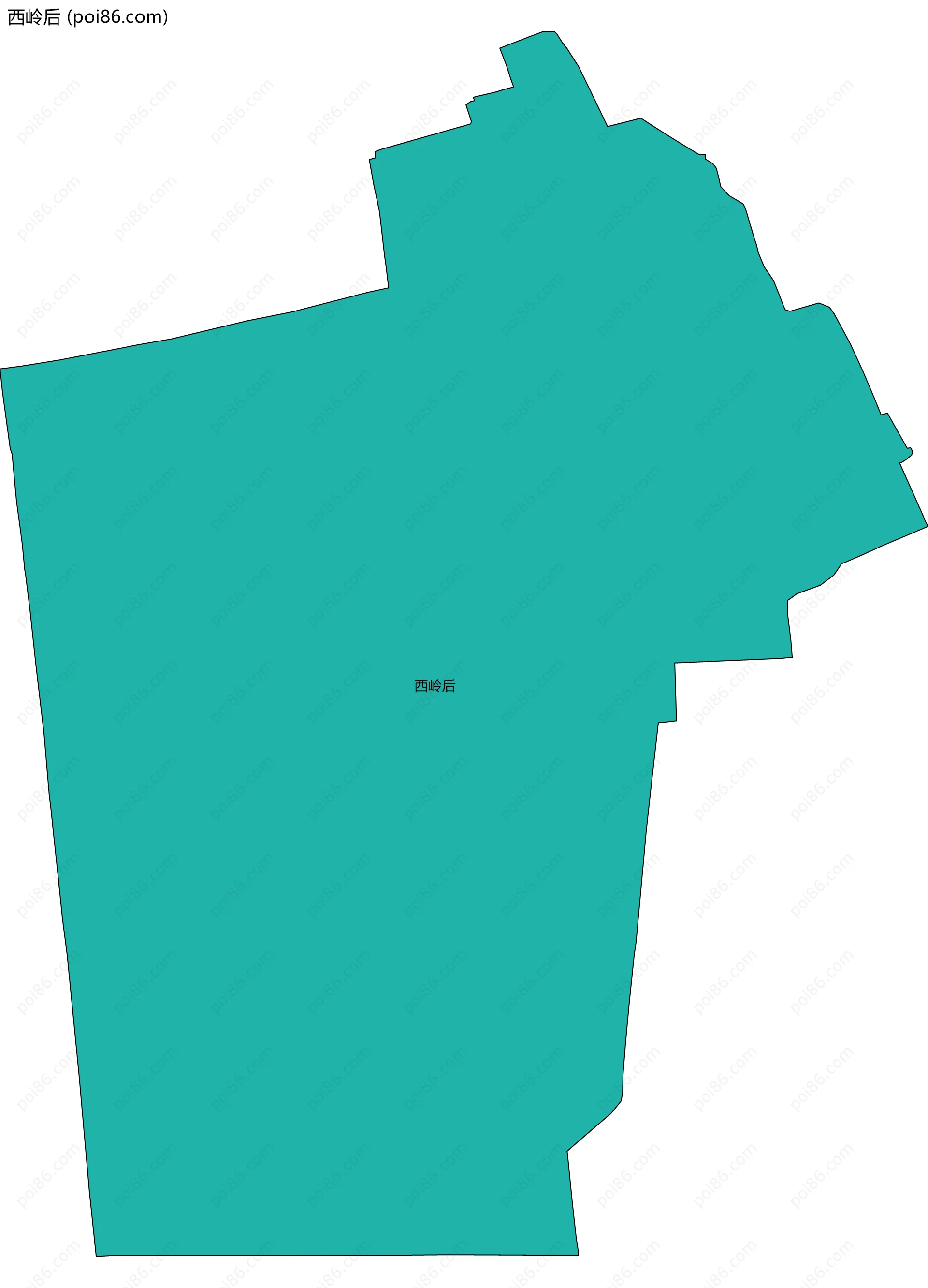 西岭后边界地图