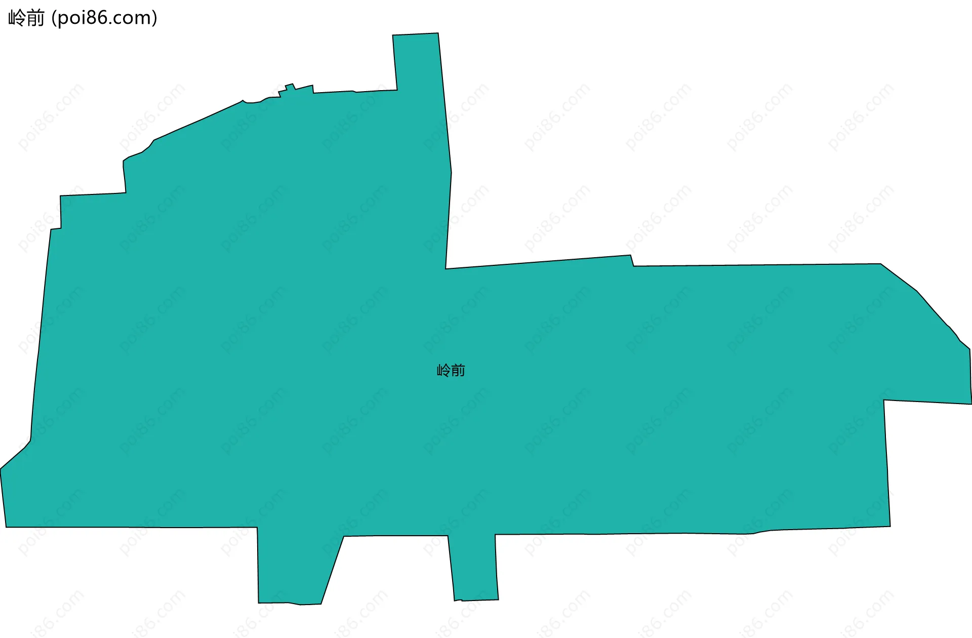 岭前边界地图