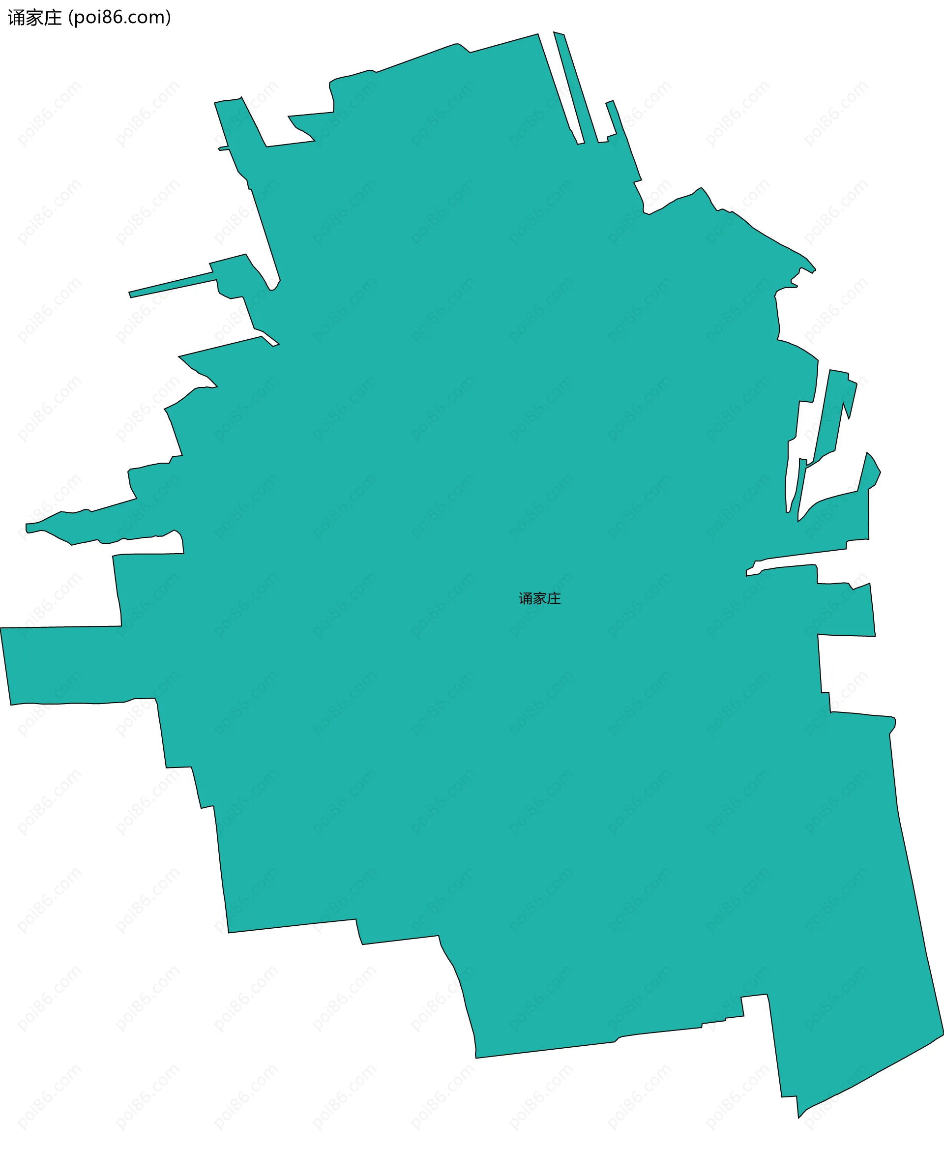 诵家庄边界地图