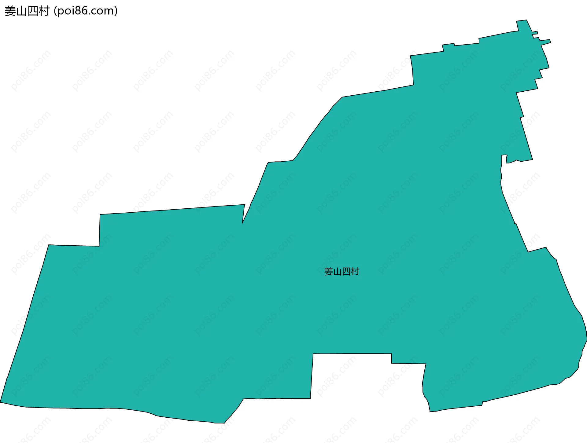 姜山四村边界地图