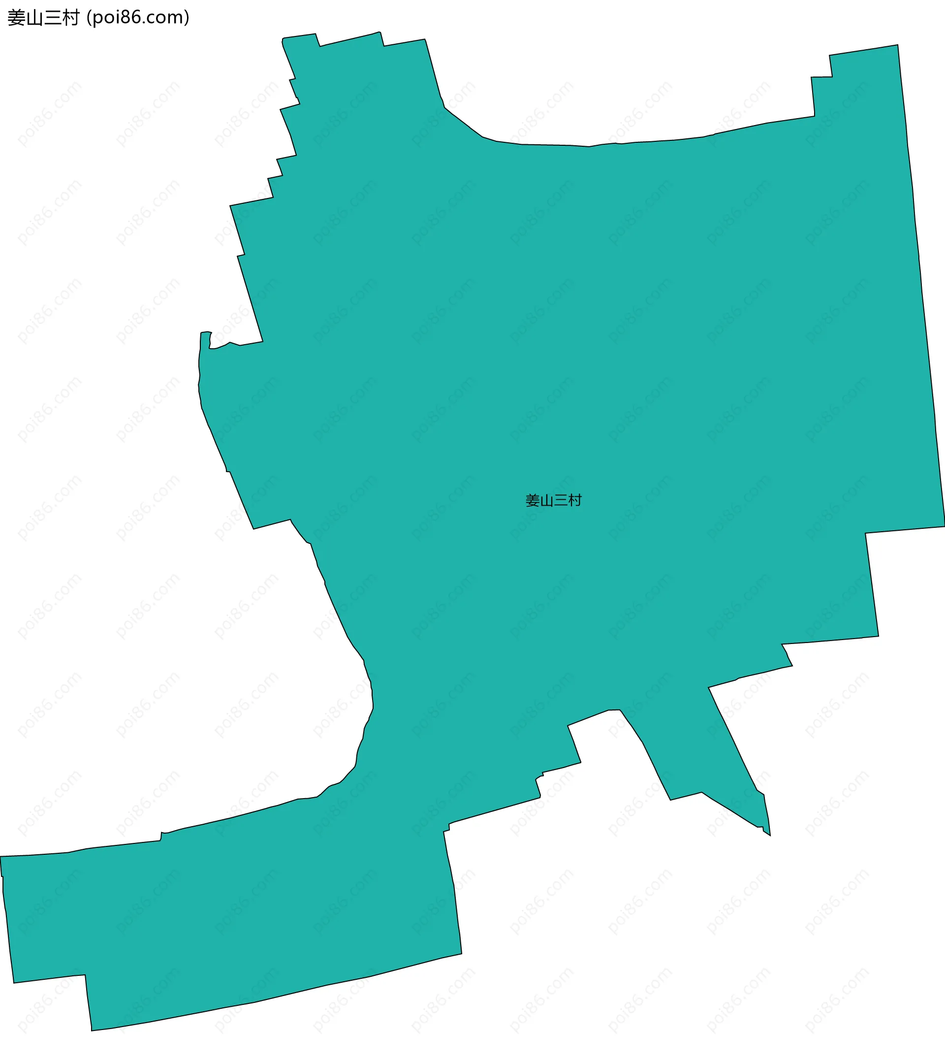 姜山三村边界地图