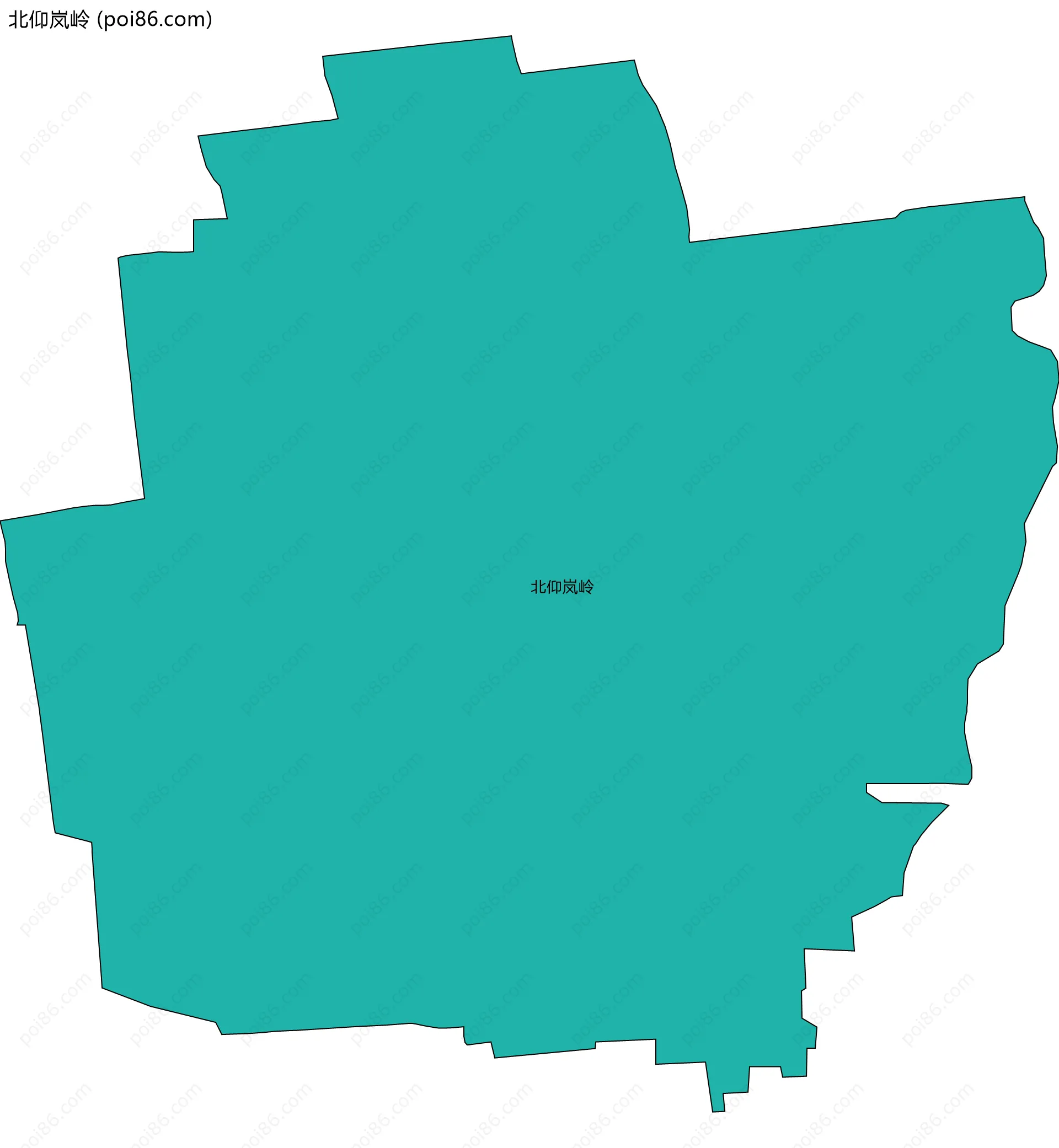 北仰岚岭边界地图