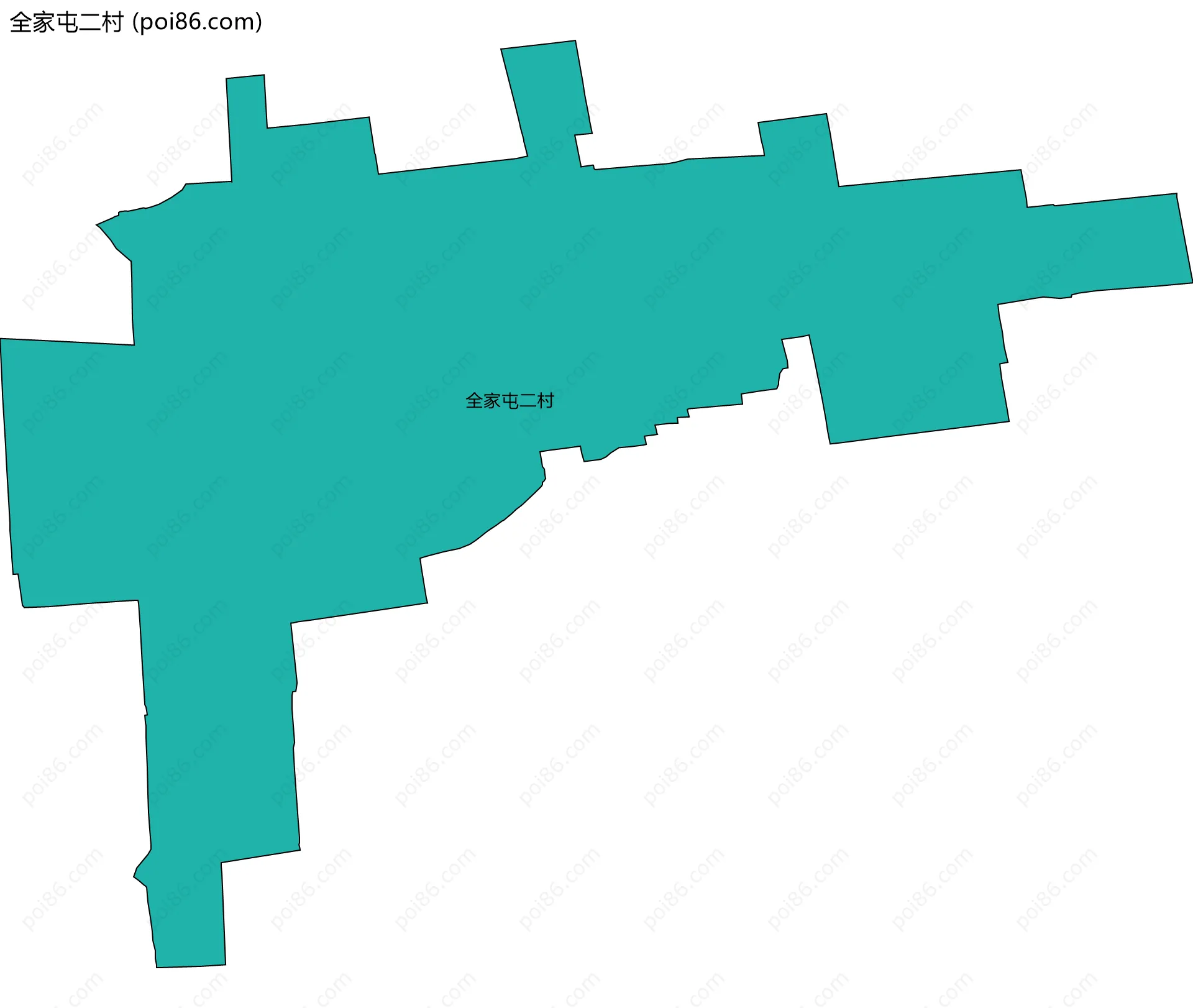全家屯二村边界地图