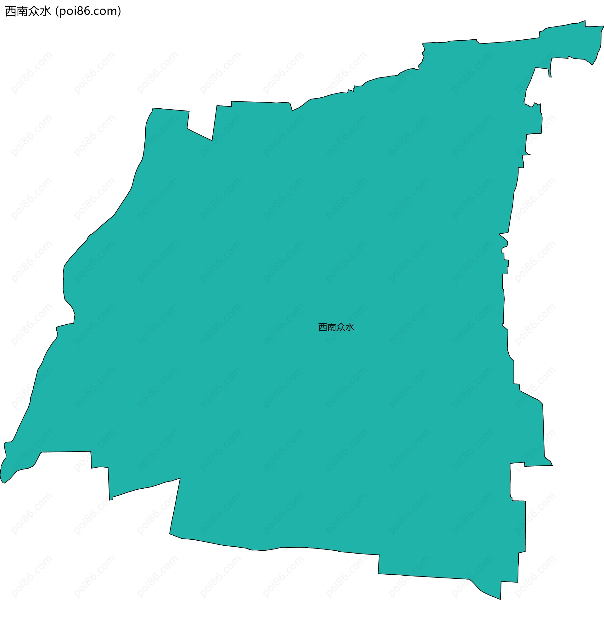 西南众水边界地图