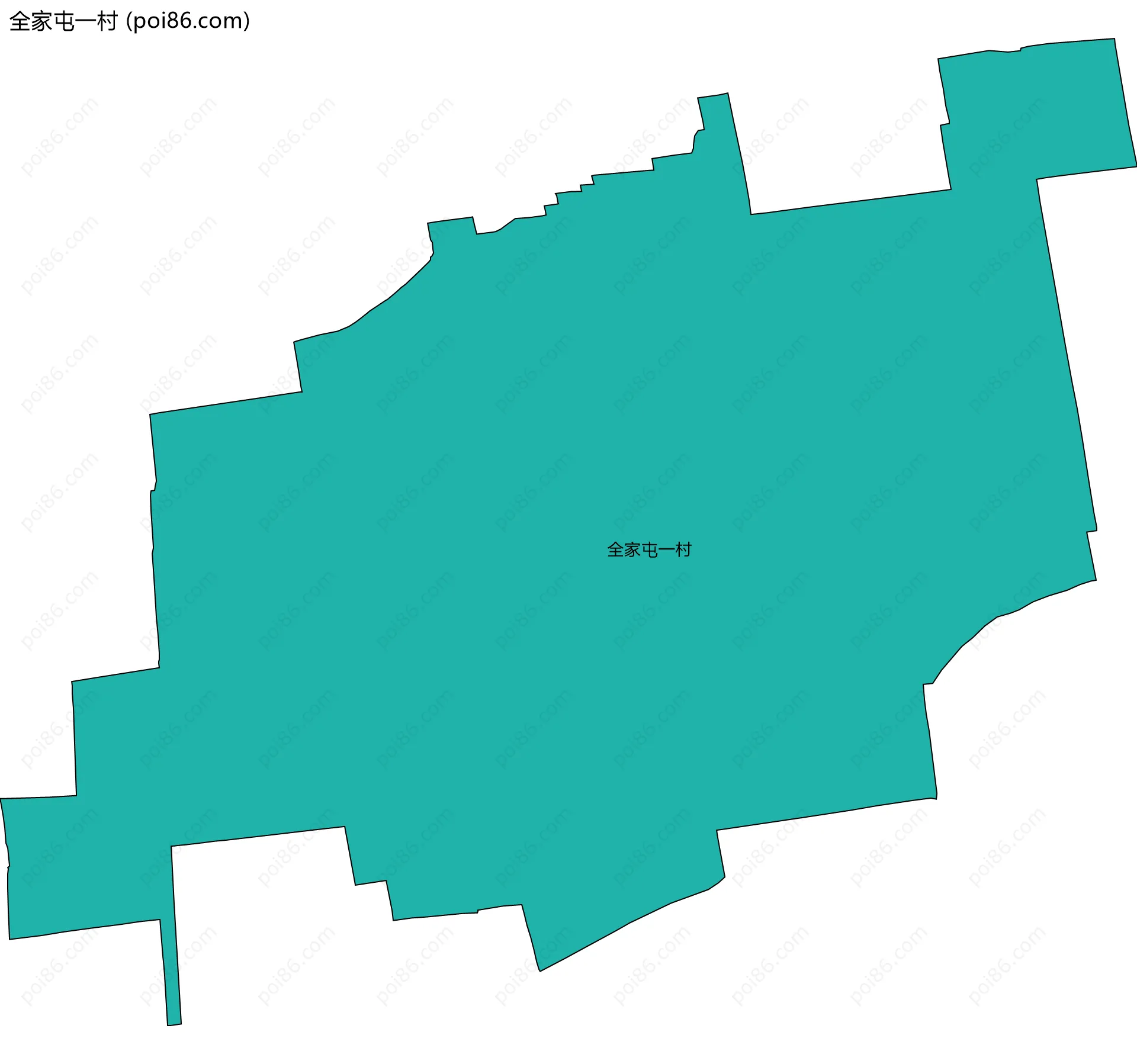 全家屯一村边界地图