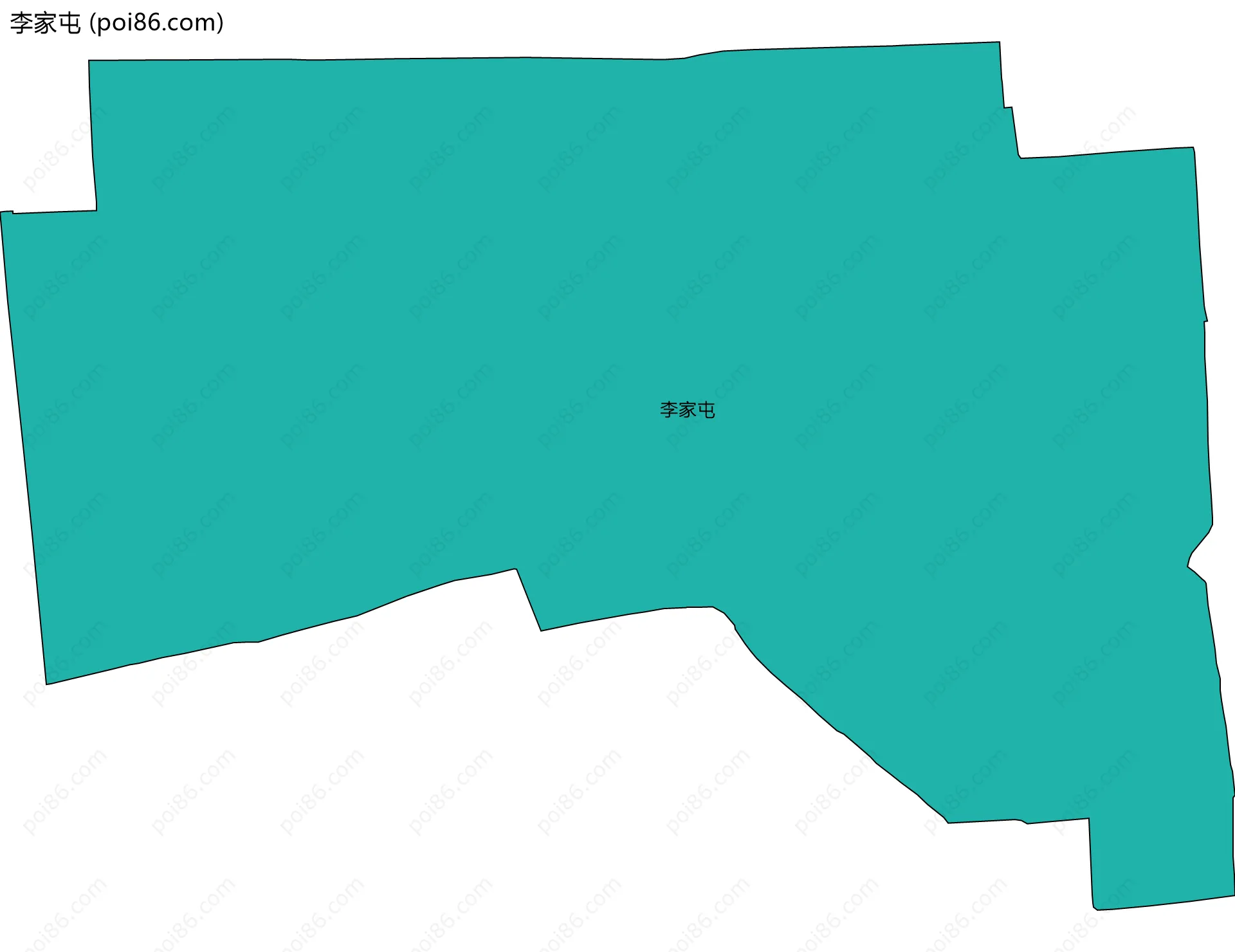 李家屯边界地图