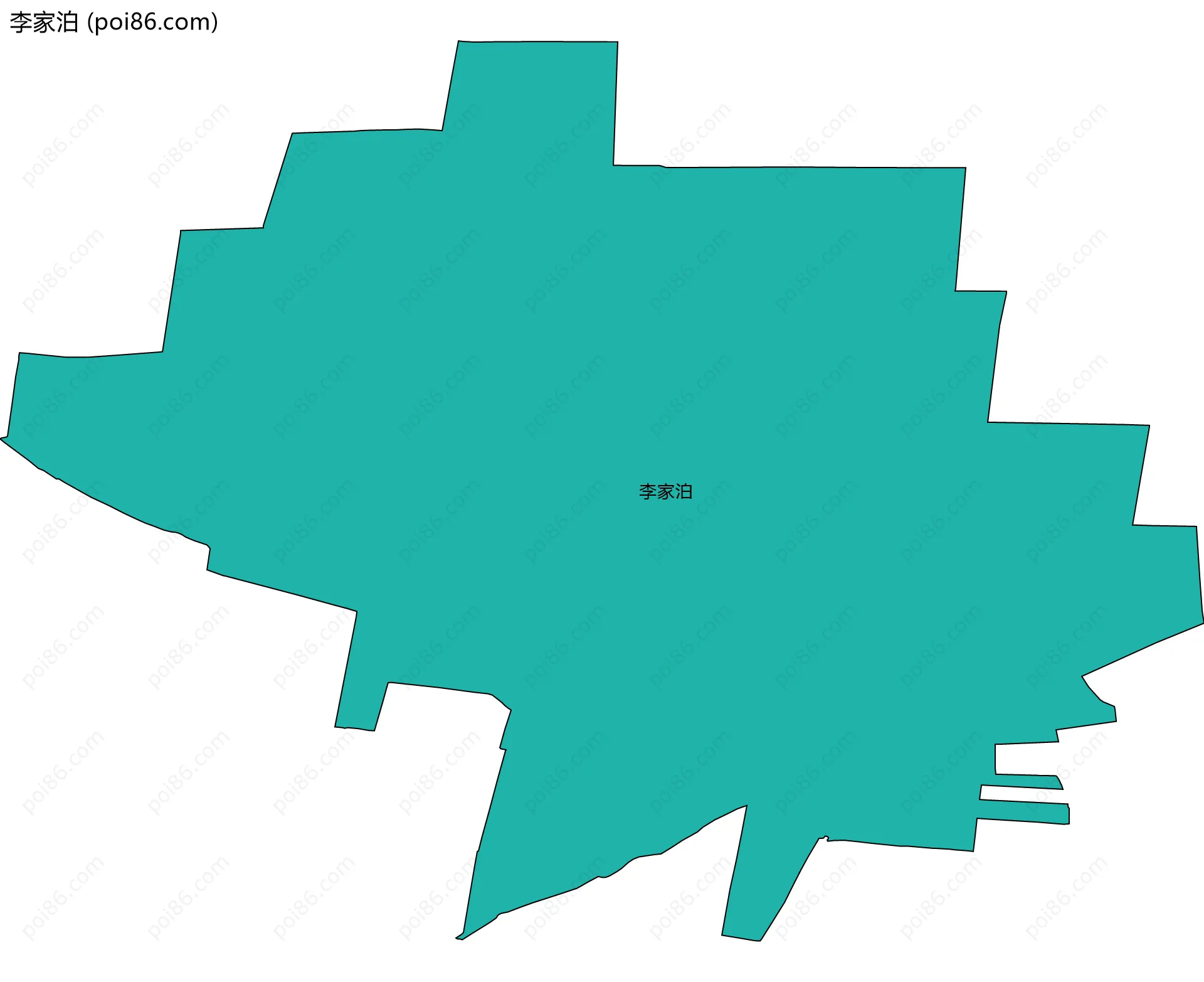 李家泊边界地图