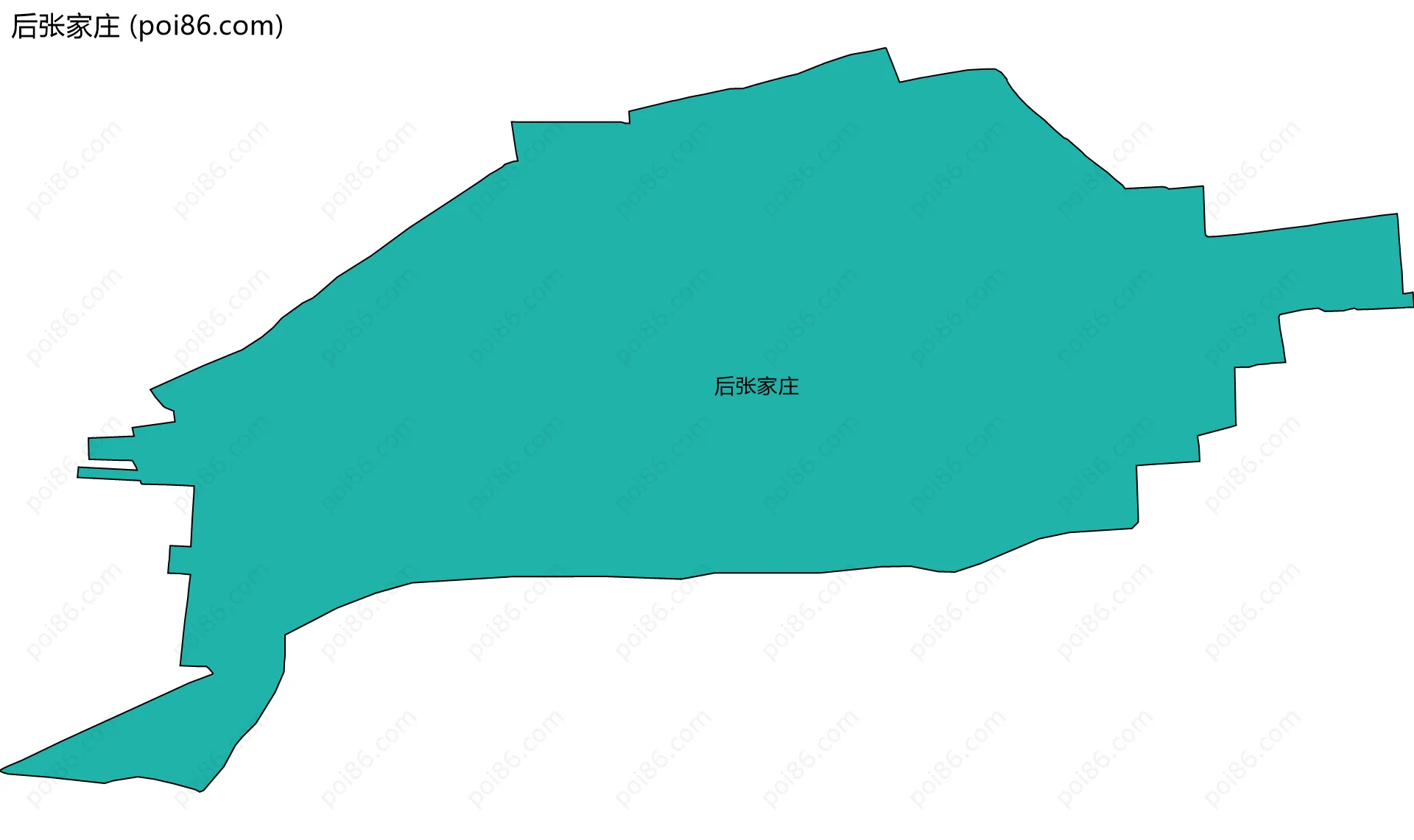 后张家庄边界地图