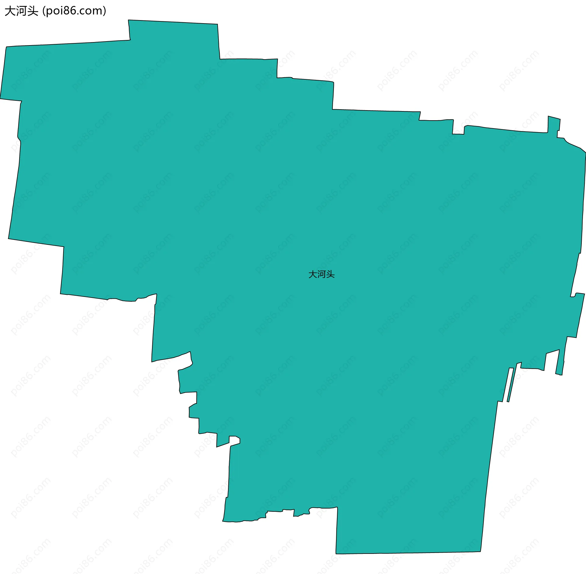 大河头边界地图