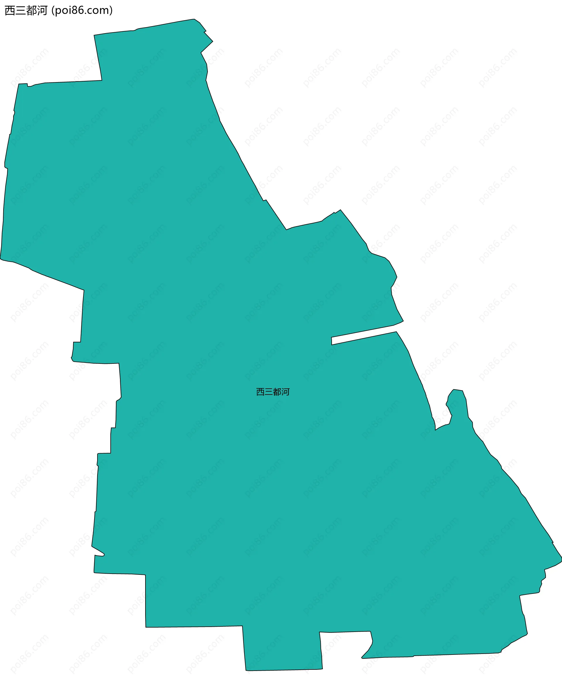 西三都河边界地图